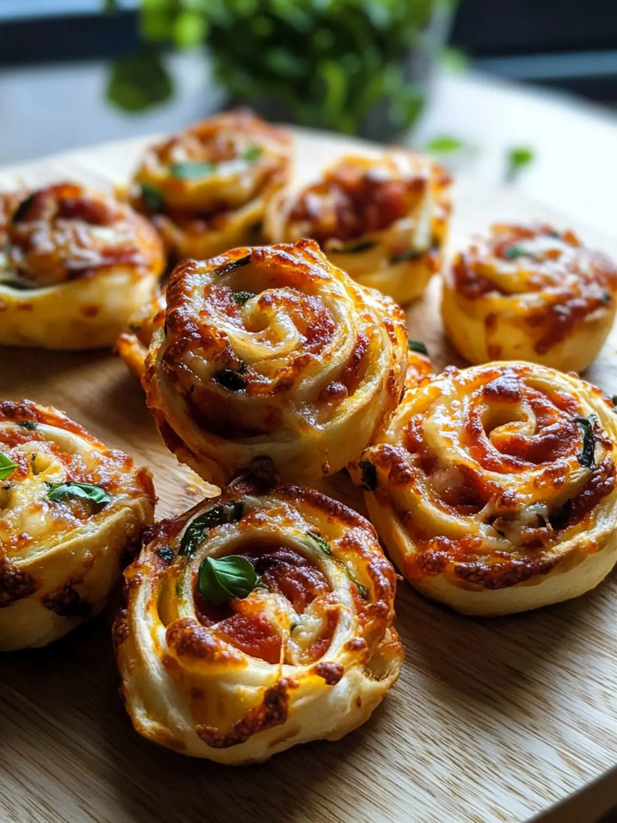 Irresistible Pizza Pinwheels: Flaky, Cheesy, and Customizable! 3 pizza pinwheels