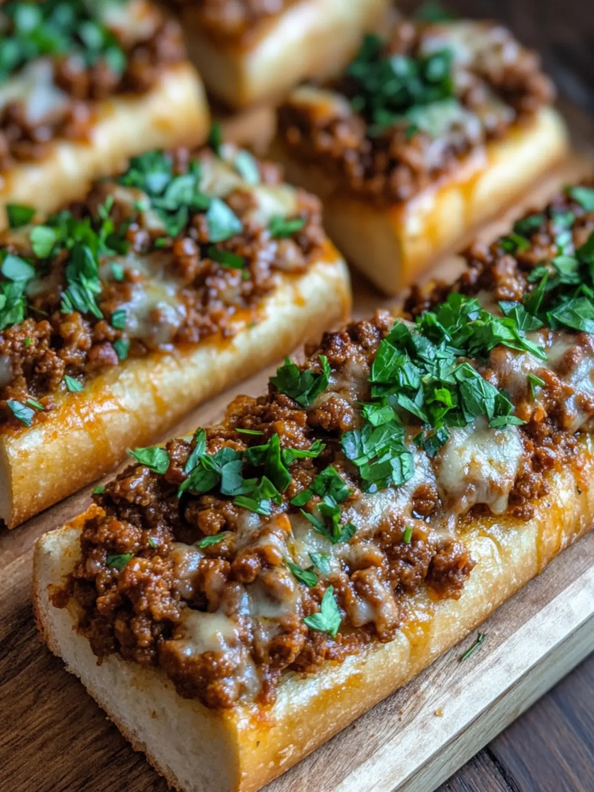 Cheesy Sloppy Joe Garlic Bread: The Ultimate Comfort Food Fix 2 Cheesy Sloppy Joe Garlic Bread