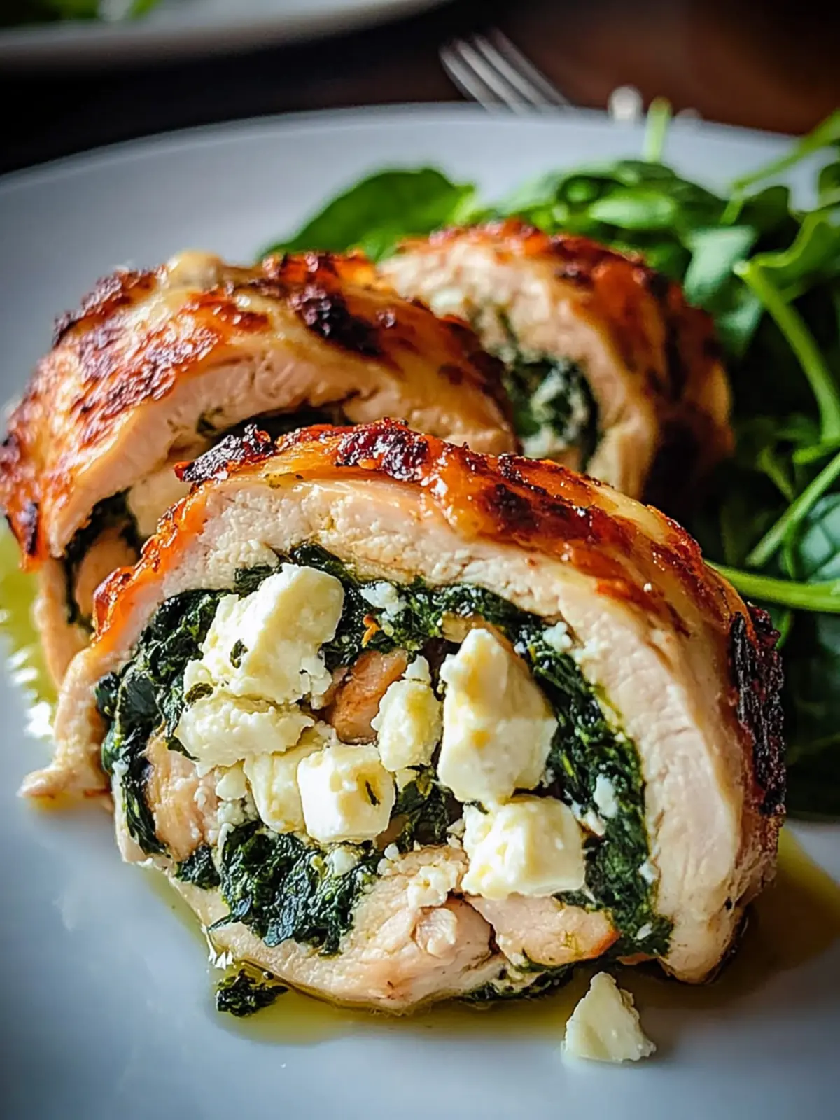 Irresistible Rolled Chicken with Feta & Spinach Delight 2 Irresistible Rolled Chicken with Feta & Spinach