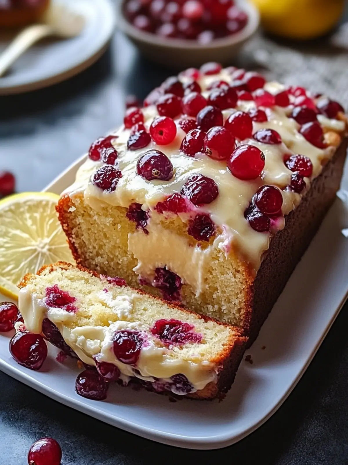 Delicious Lemon Cranberry Cream Cheese Loaf to Brighten Your Day 2 LEMON CRANBERRY CREAM CHEESE LOAF