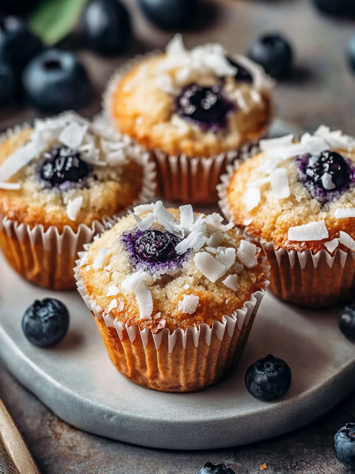 Blueberry Coconut Breakfast Muffins