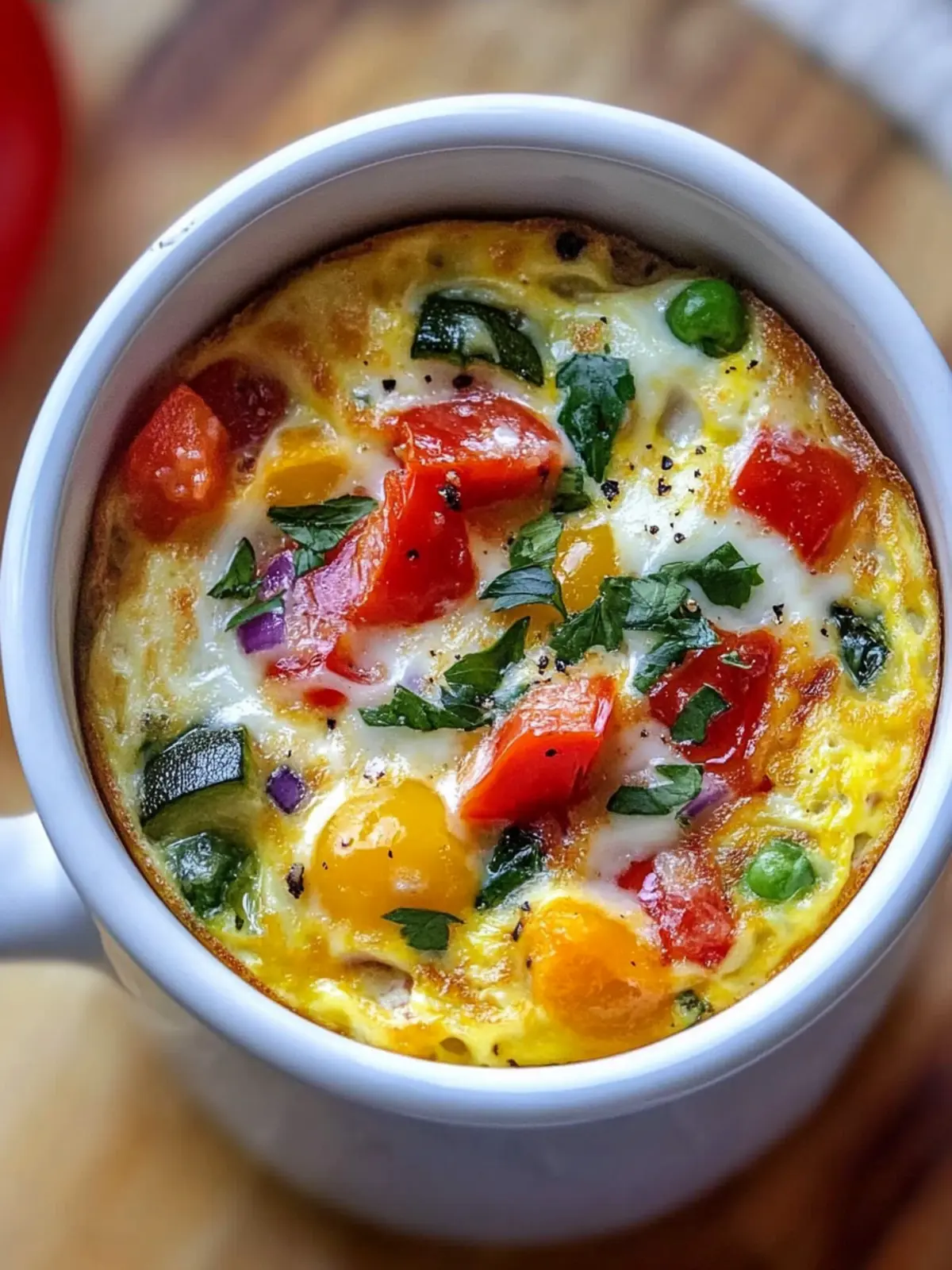 Veggie Breakfast Mug Omelette for a Quick, Healthy Start 4 Veggie Breakfast Mug Omelette