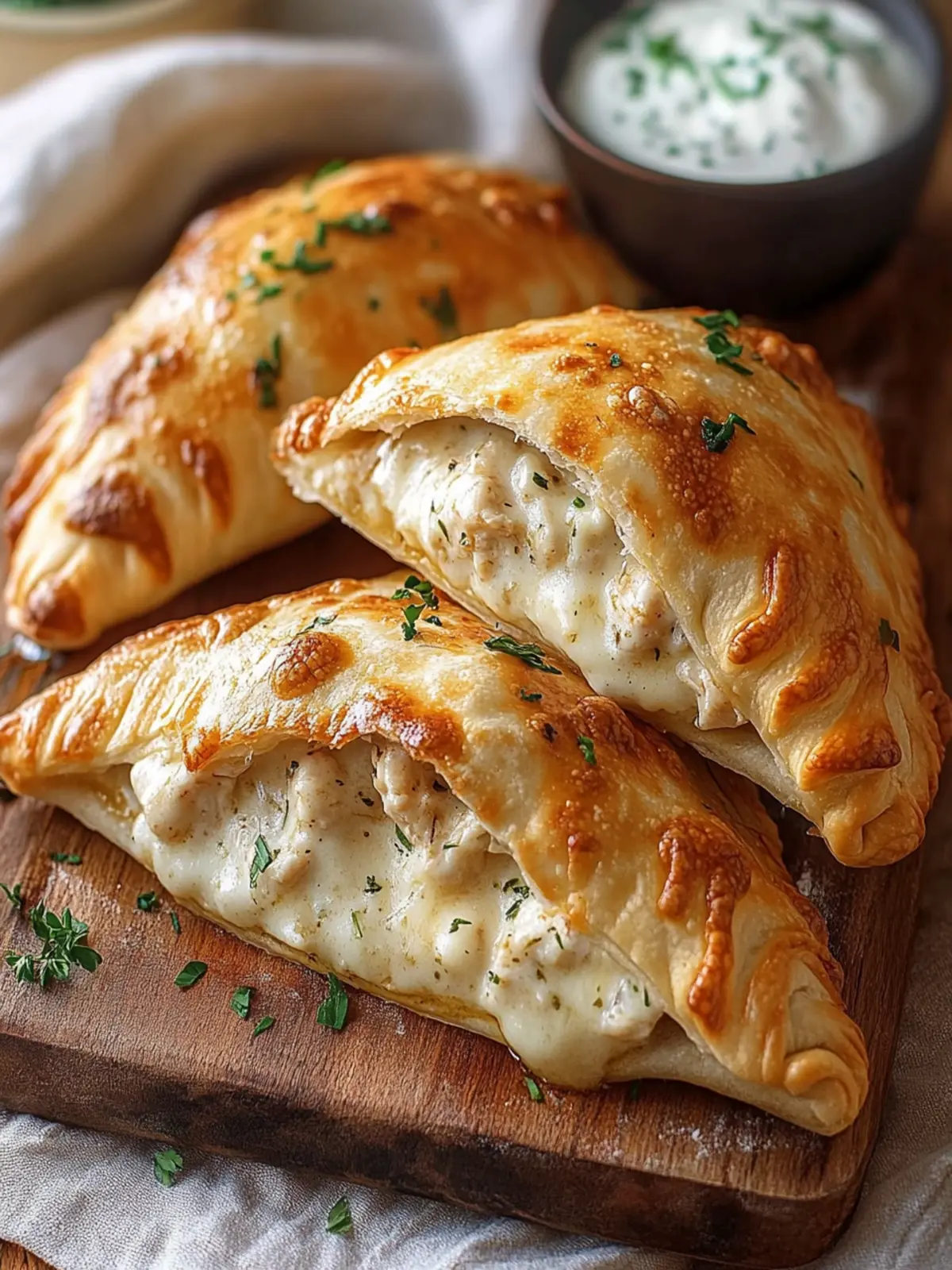 Savory Chicken Alfredo Air Fryer Calzones You ll Love 3 Chicken Alfredo Air Fryer Calzones