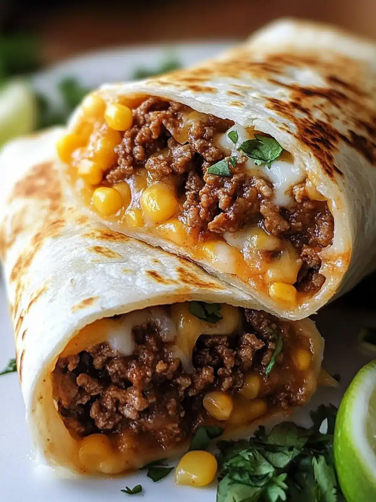 Irresistible Cheesy Double Beef Burrito Recipe