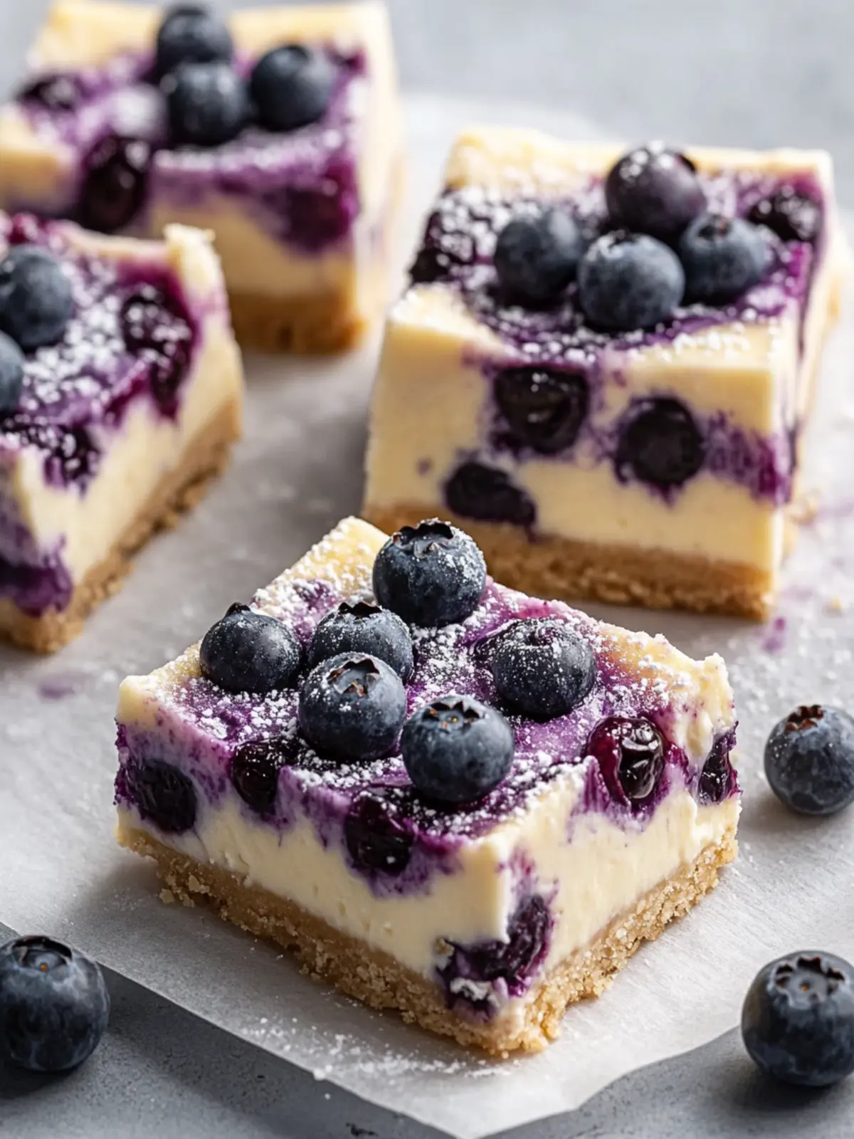 Irresistible Blueberry Cheesecake Bars to Delight Your Tastebuds 4 Blueberry Cheesecake Bars
