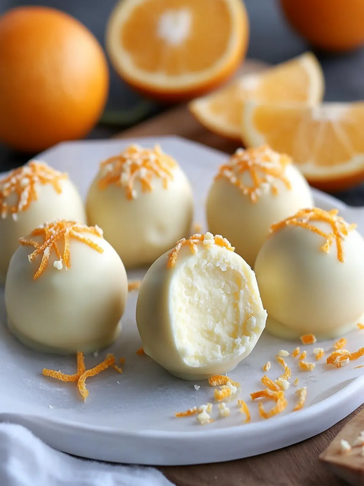Creamy Orange Dream White Chocolate Truffles