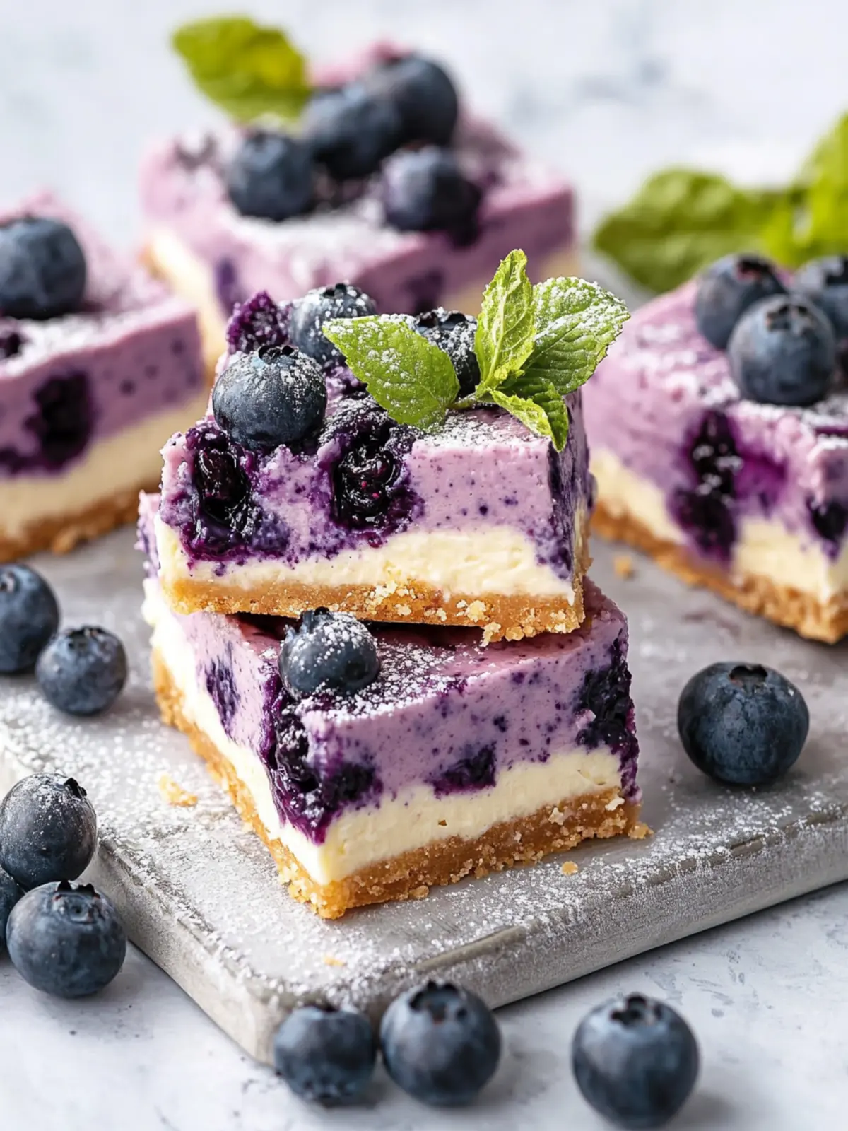 Irresistible Blueberry Cheesecake Bars to Delight Your Tastebuds 2 Blueberry Cheesecake Bars