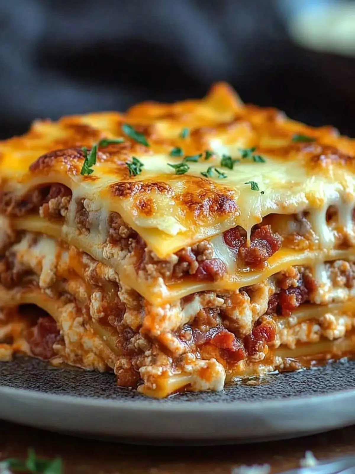 Ultimate Parmesan Garlic Bacon Cheeseburger Lasagna Delight 2 Parmesan Garlic Bacon Cheeseburger Lasagna