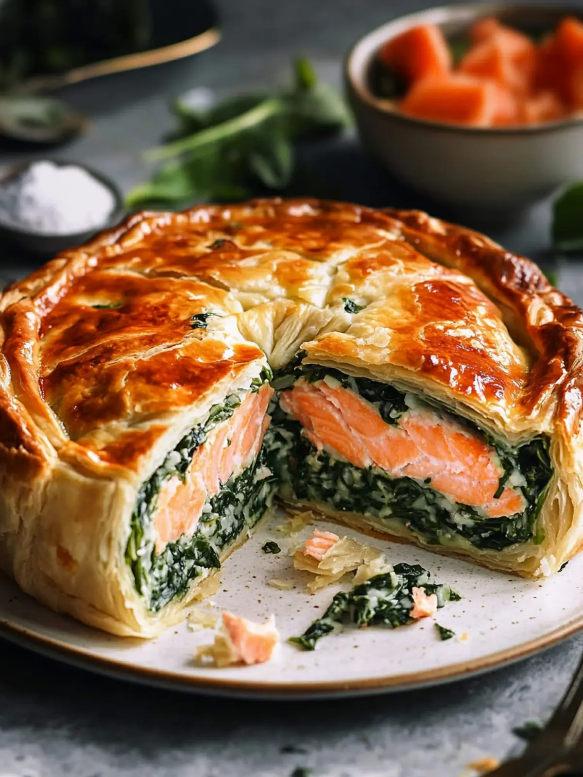 Savory Rice & Spinach Puff Pastry Salmon Cake You ll Love 4 Rice & Spinach Puff Pastry Salmon Cake