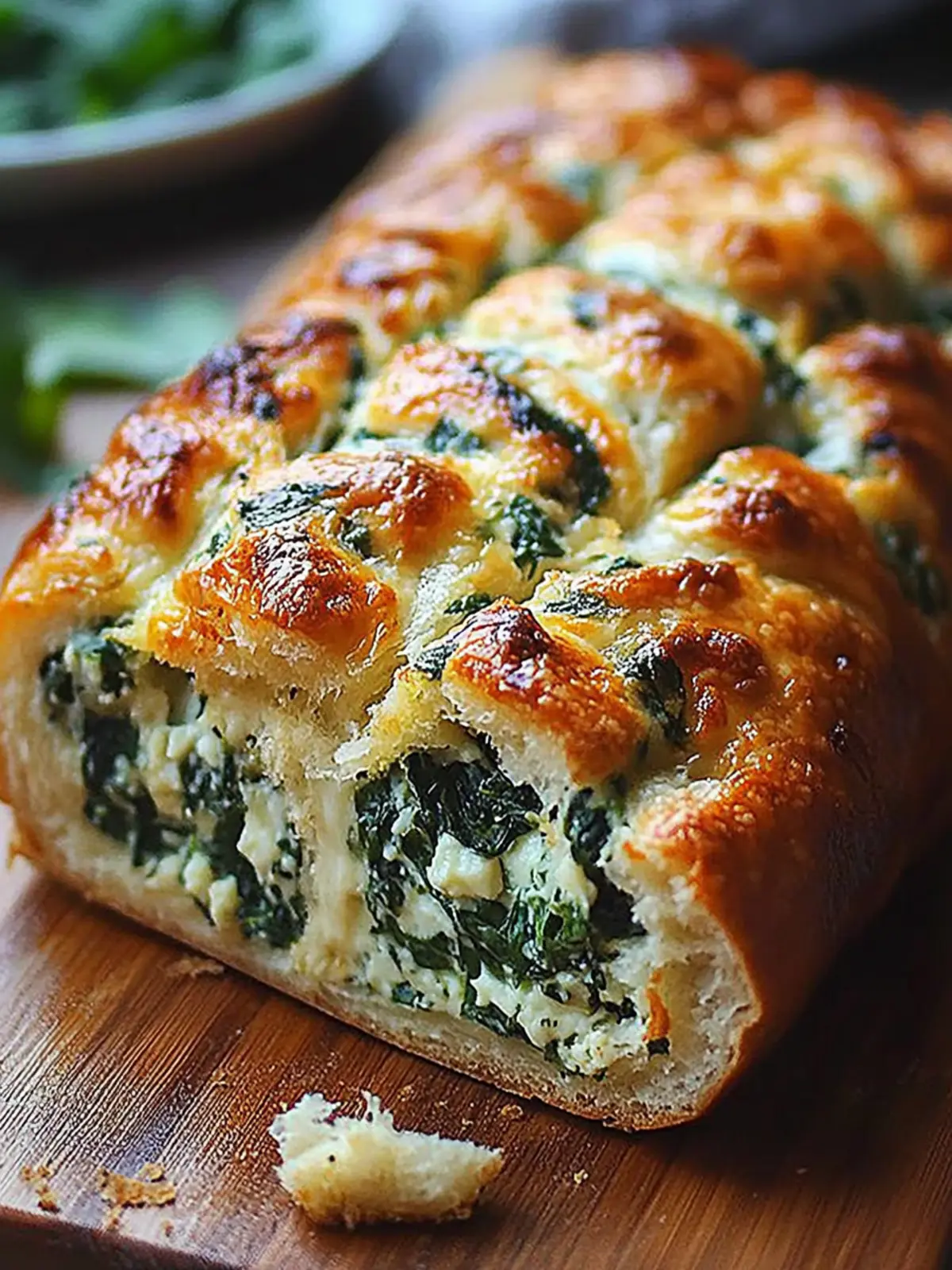 Cheesy Spinach Stuffed Bread
