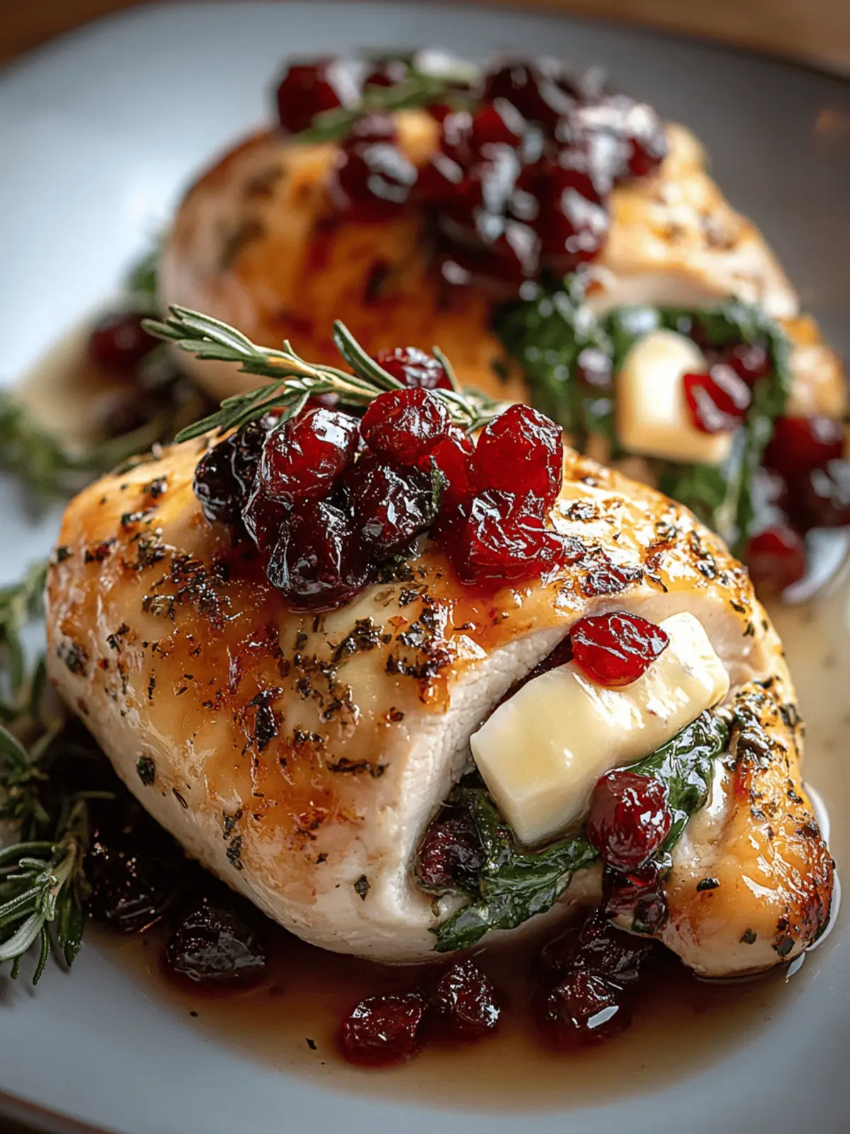 Cranberry & Spinach Stuffed Chicken with Brie for Cozy Dinners 4 Cranberry & Spinach Stuffed Chicken with Brie