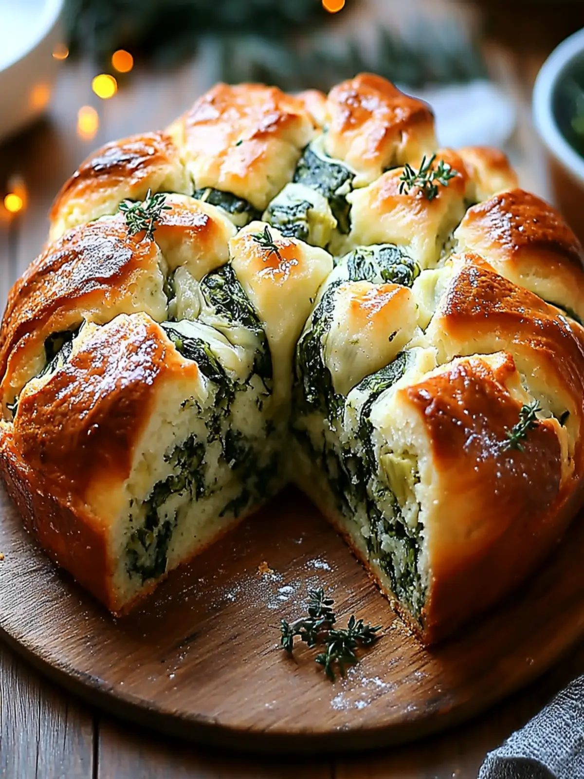 Golden Holiday Spinach-Artichoke Bundt Pull-Apart Loaf Delight 2 Golden Holiday Spinach-Artichoke Bundt Pull-Apart Loaf