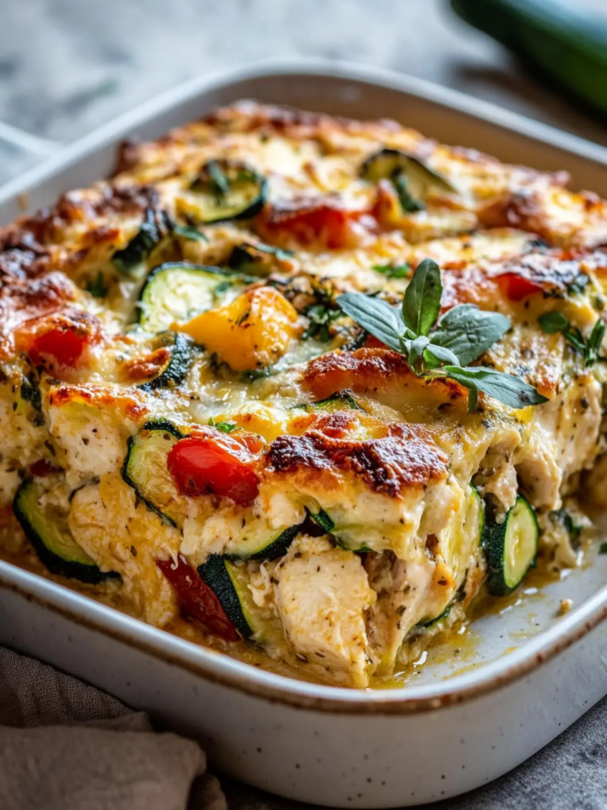 Mediterranean Chicken & Zucchini Cheese Bake You'll Crave 2 Mediterranean Chicken & Zucchini Cheese Bake