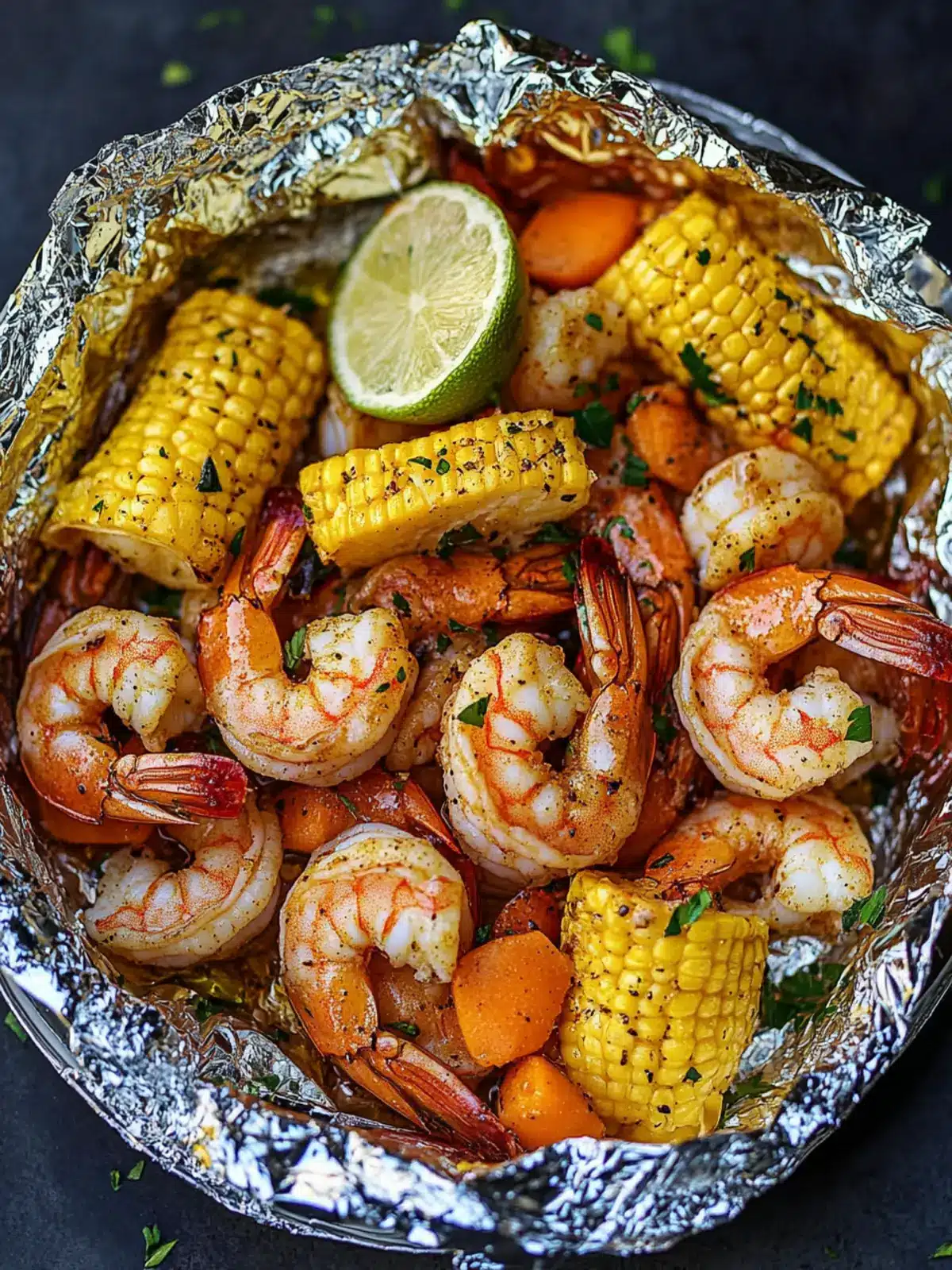 Savory Shrimp Boil Foil Packets for Easy Summer Feasting 3 Shrimp Boil Foil Packets