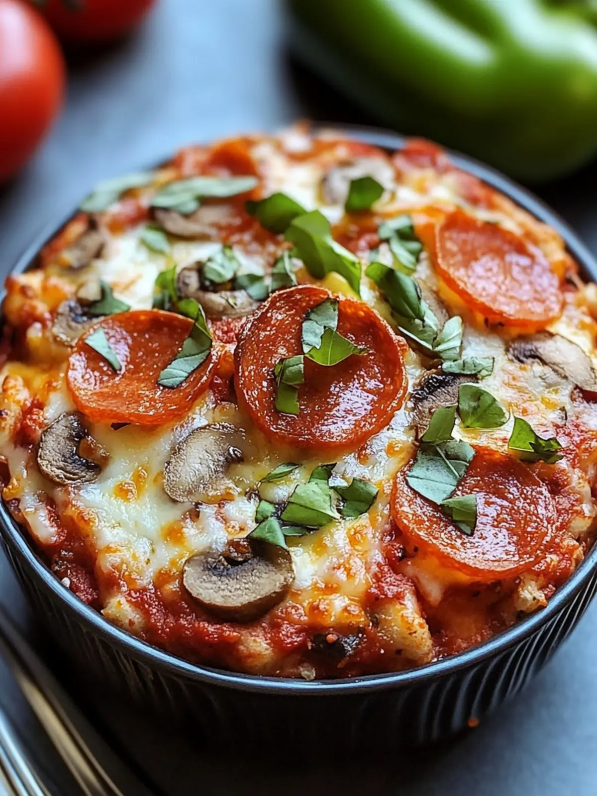 Low Carb Crustless Pizza Bowl