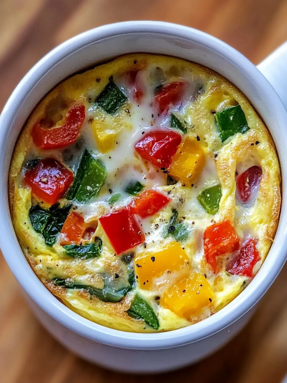 Veggie Breakfast Mug Omelette for a Quick, Healthy Start 2 Veggie Breakfast Mug Omelette