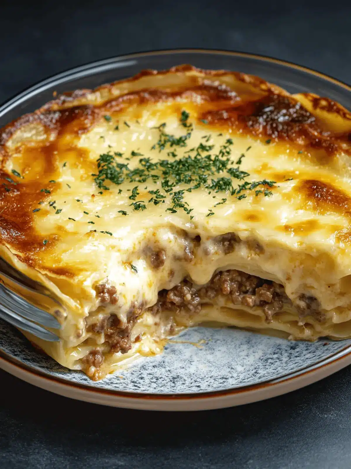 Savory Baked Crepe Casserole with Beef and Cheese Bliss 4 Savory Baked Crepe Casserole with Beef and Cheese