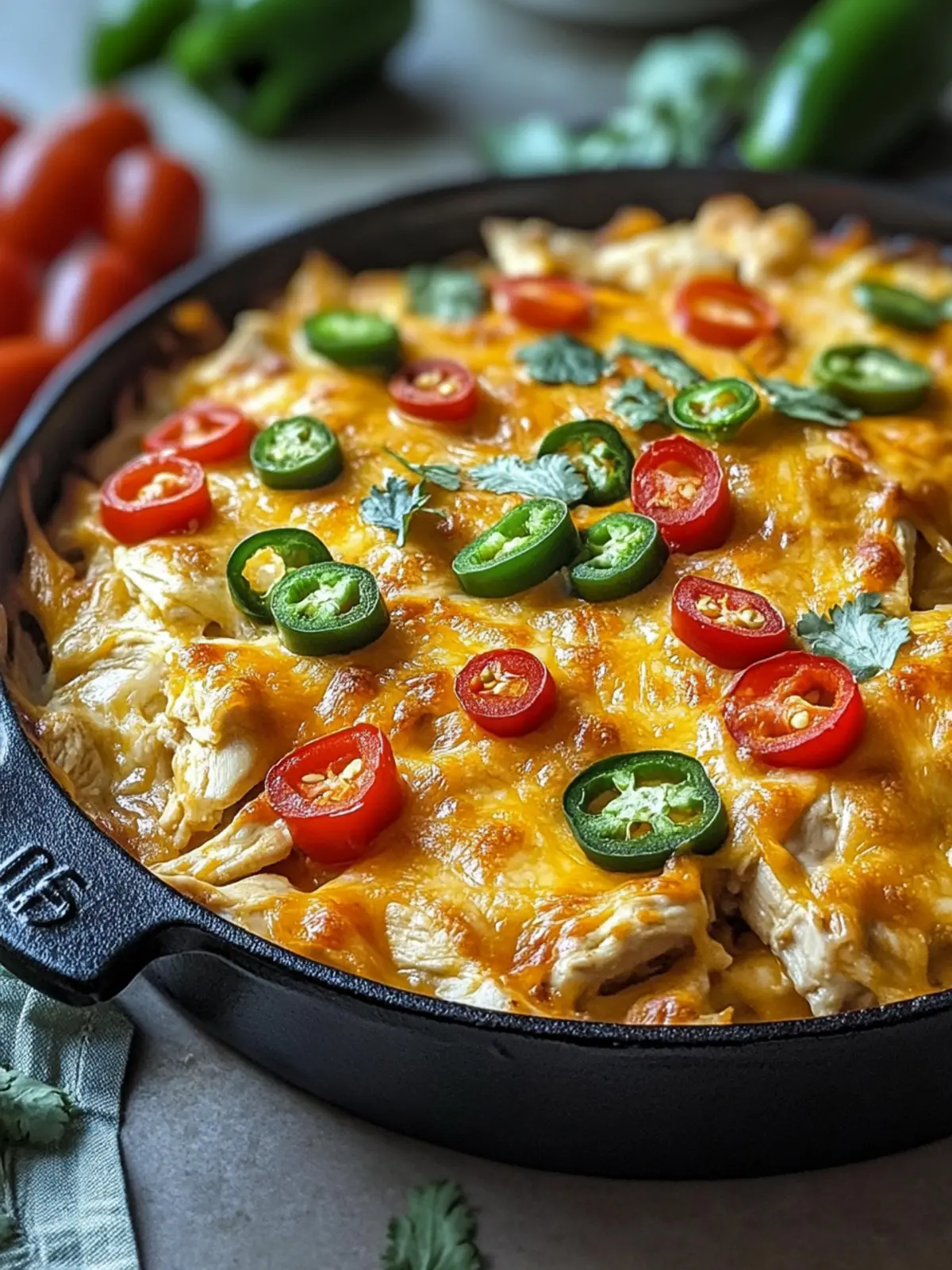 Fajita Chicken Casserole with Spicy Jalape o Cheddar Magic 4 FAJITA CHICKEN CASSEROLE WITH SPICY JALAPE O CHEDDAR