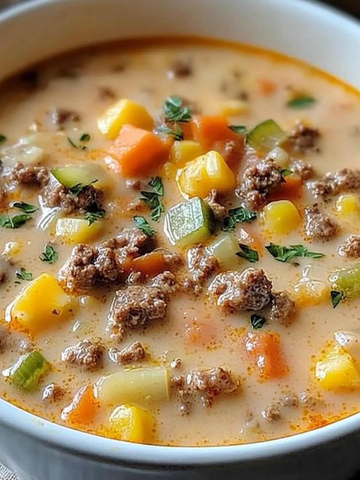 Juicy, Mouthwatering Easy Cheeseburger Soup You'll Love 4 Juicy, Mouthwatering Easy Cheeseburger Soup