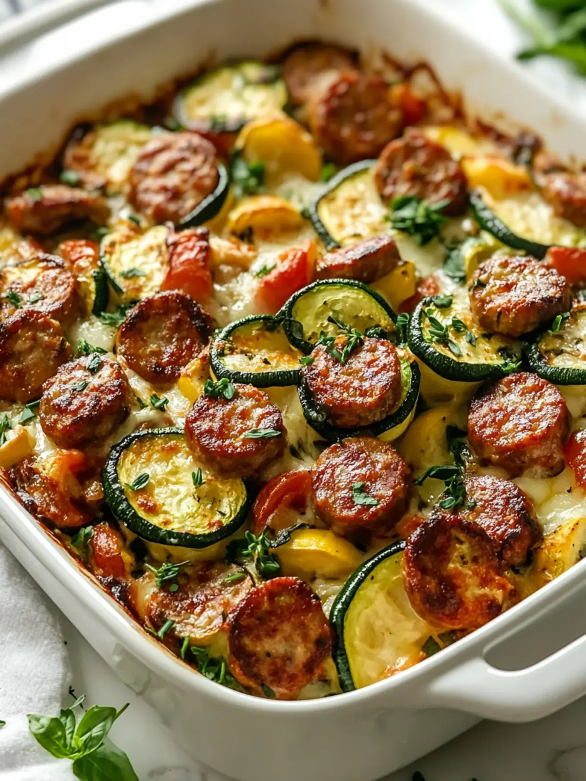 Low Carb Zucchini and Sausage Casserole Your New Weeknight Winner 4 Low Carb Zucchini and Sausage Casserole