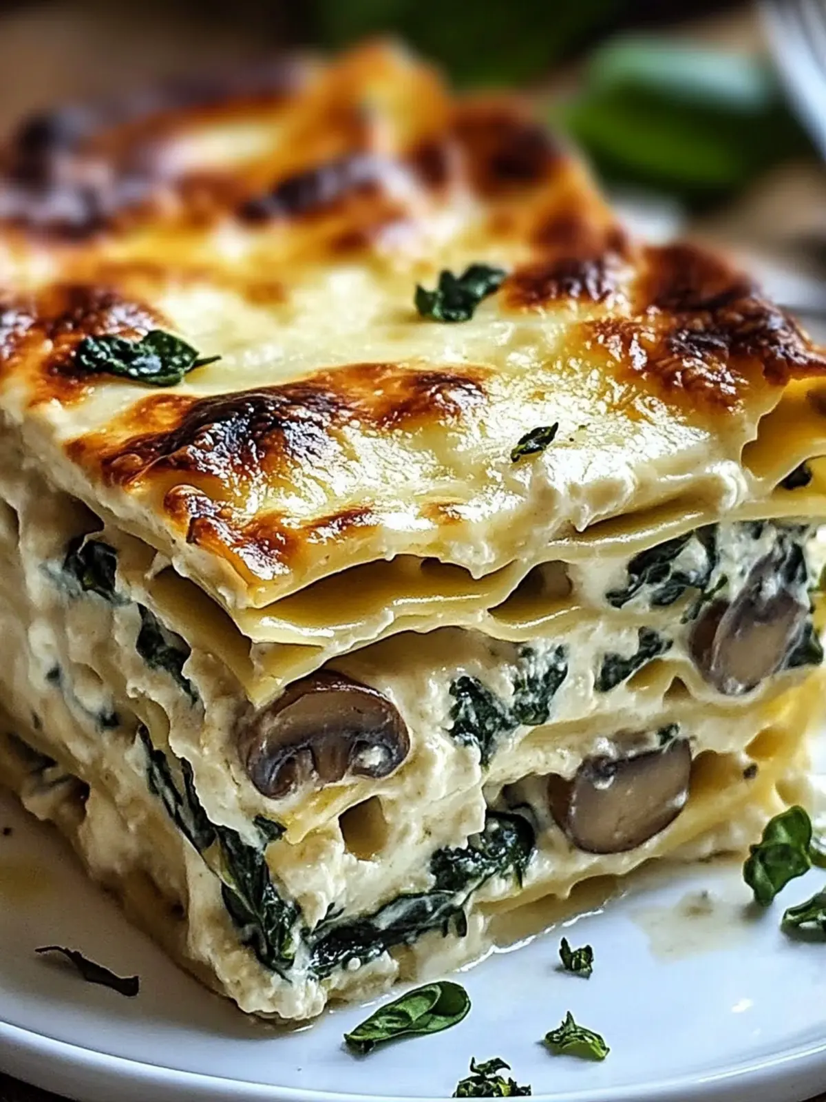 Creamy Spinach & Mushroom White Sauce Lasagna That Delivers Smiles 3 Creamy Spinach & Mushroom White Sauce Lasagna