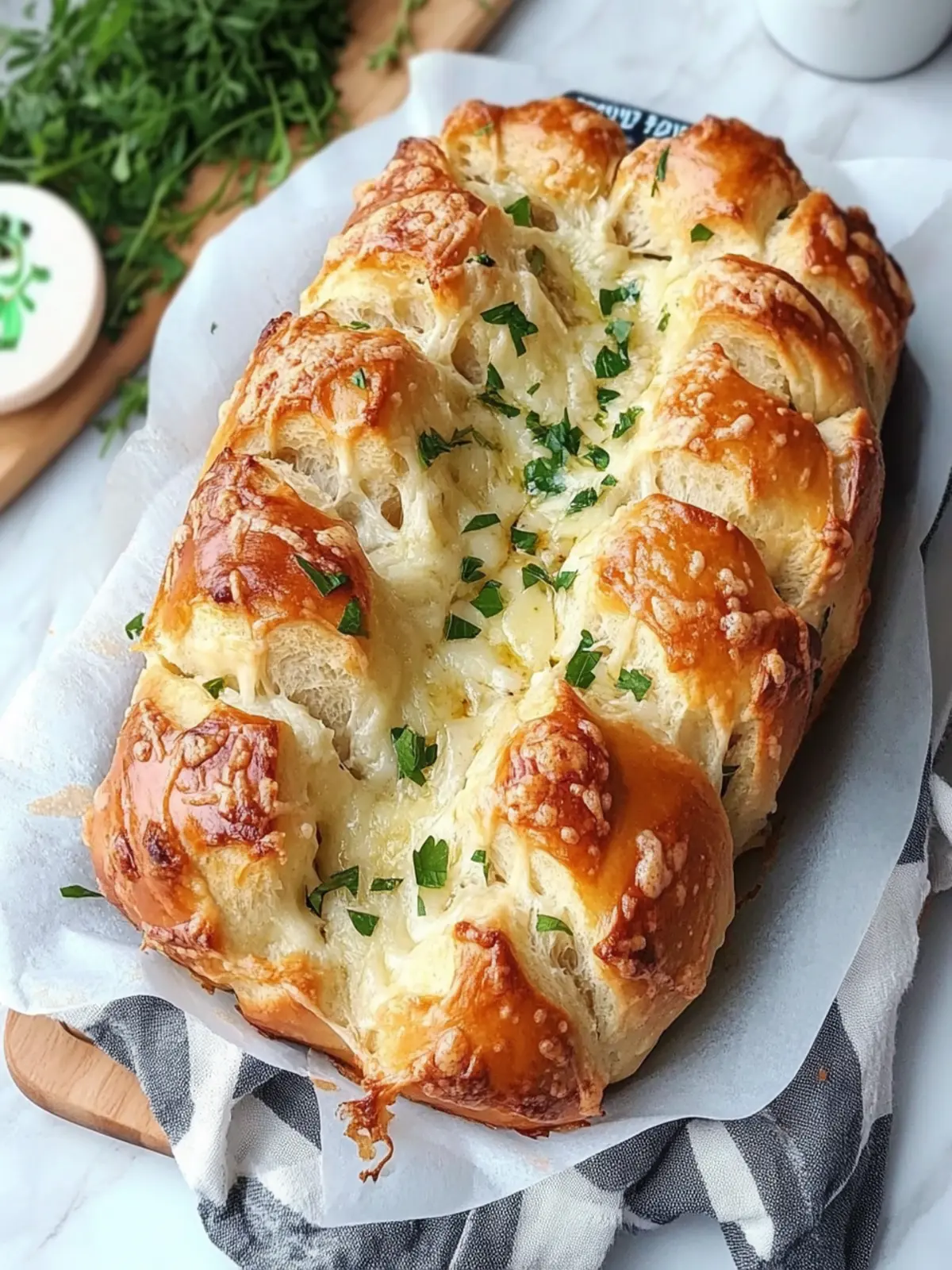 Cheesy Garlic Pull Apart Bread That Melts in Your Mouth 4 Cheesy Garlic Pull Apart Bread -