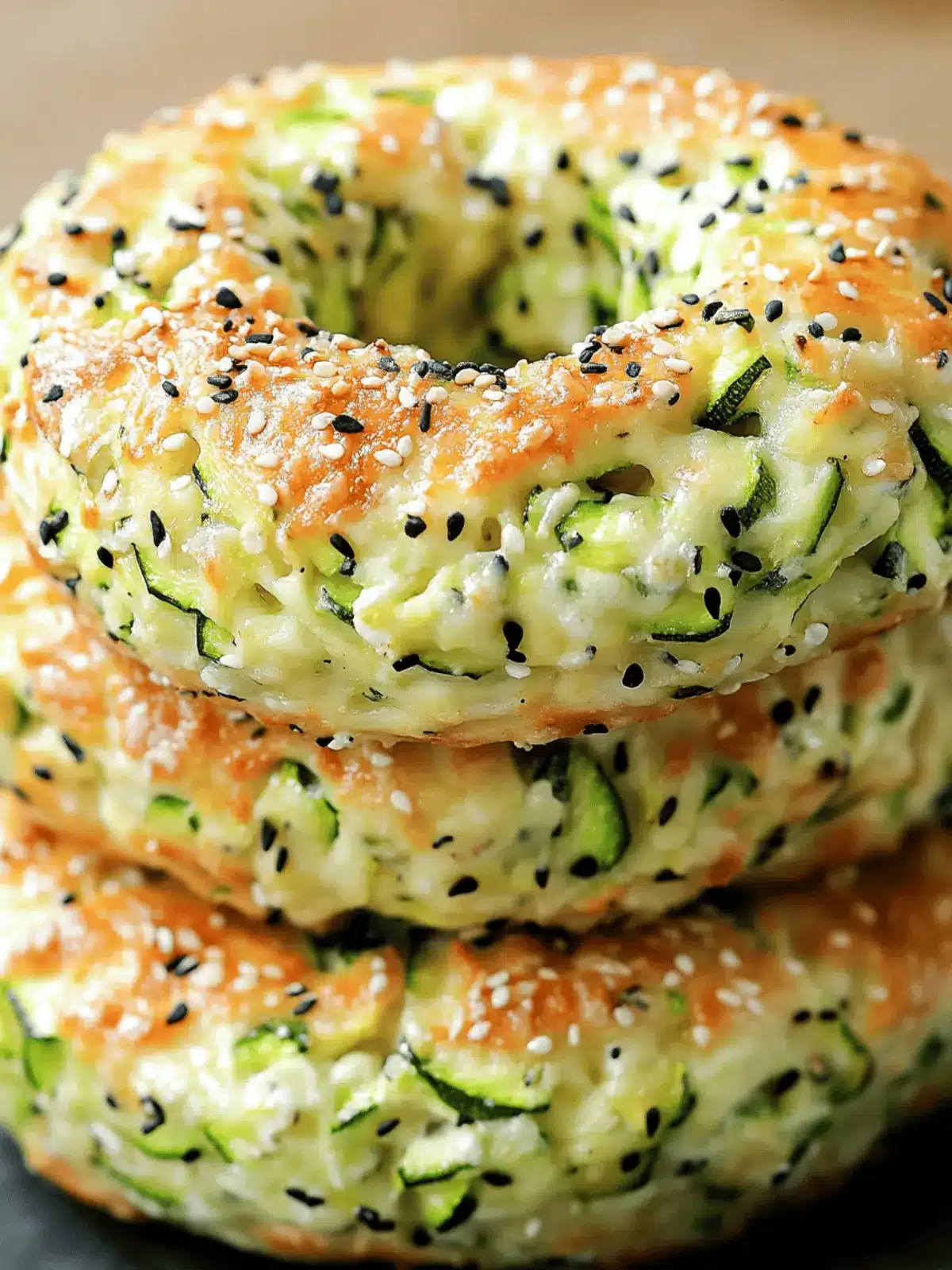 Zucchini Bagels (Low-Carb & Cheesy)