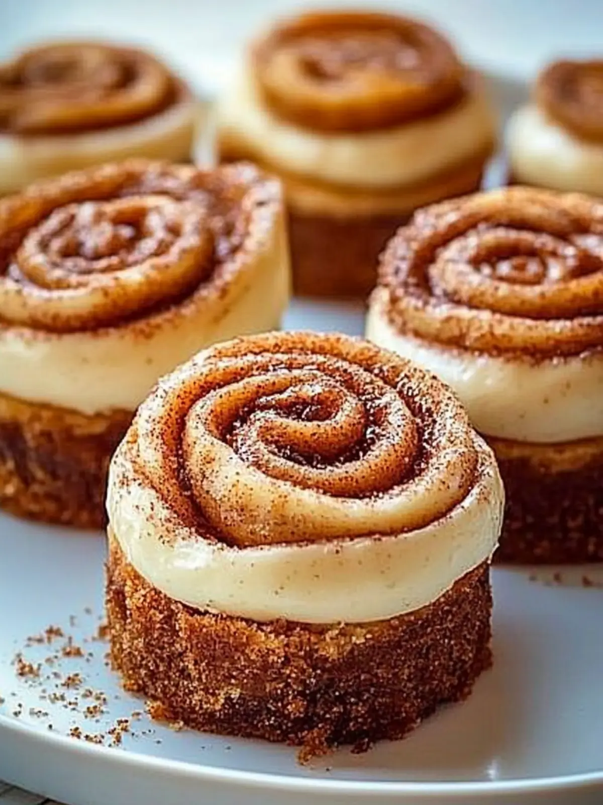 Mini Cinnamon Roll Cheesecakes: Sweet, Creamy Bliss Awaits 4 Mini Cinnamon Roll Cheesecakes
