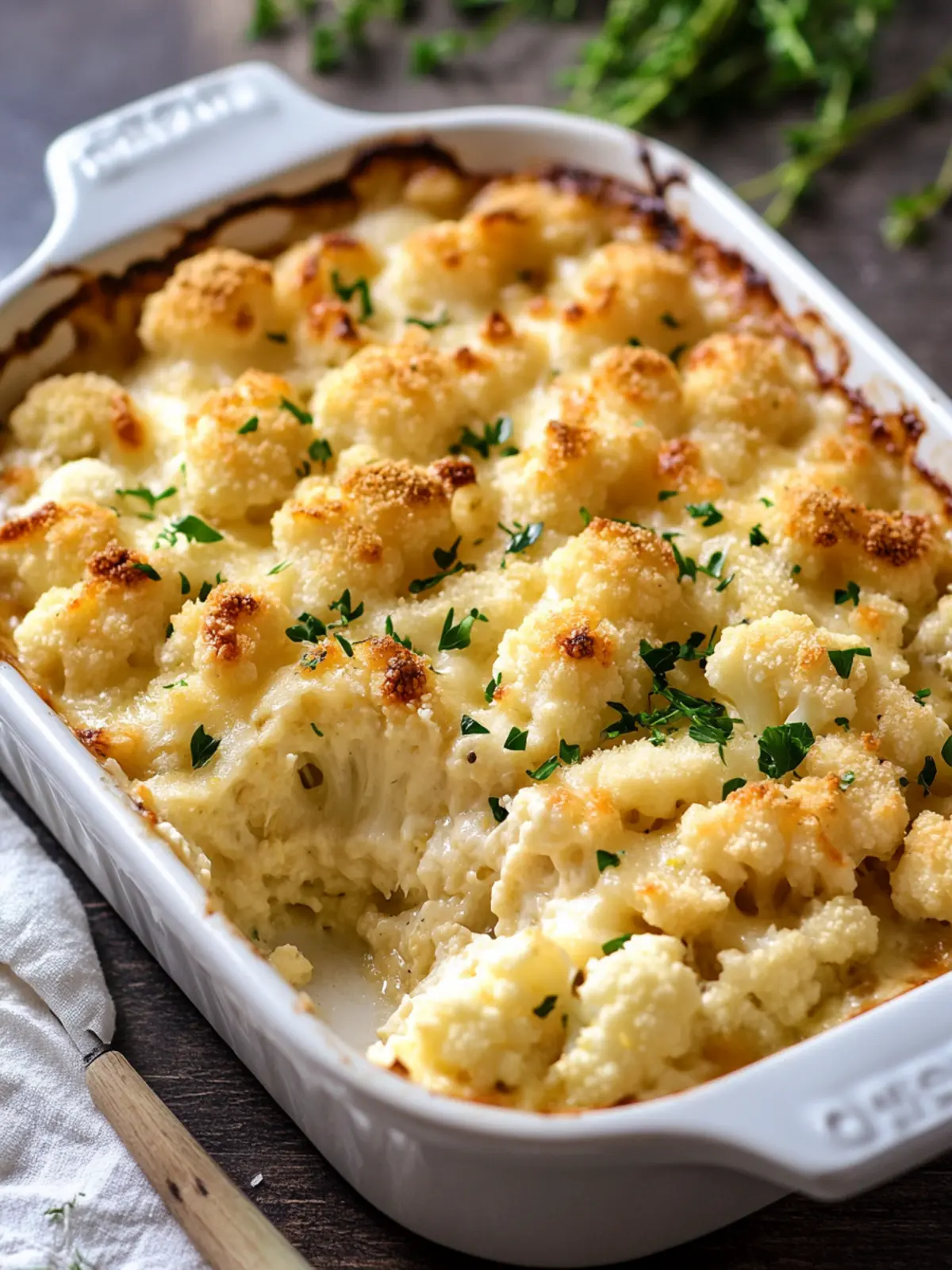 Cheesy Cauliflower Casserole: A Low Carb Comfort Classic 2 Cheesy Cauliflower Casserole