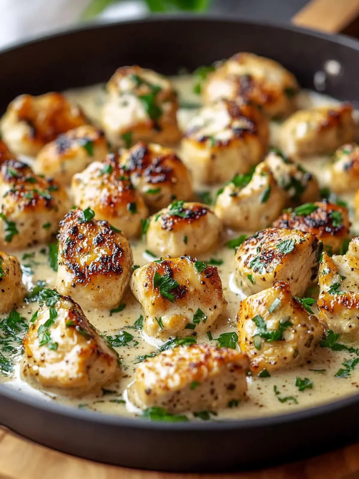 Creamy Garlic Chicken Bites That'll Make You Smile 3 Creamy Garlic Chicken Bites