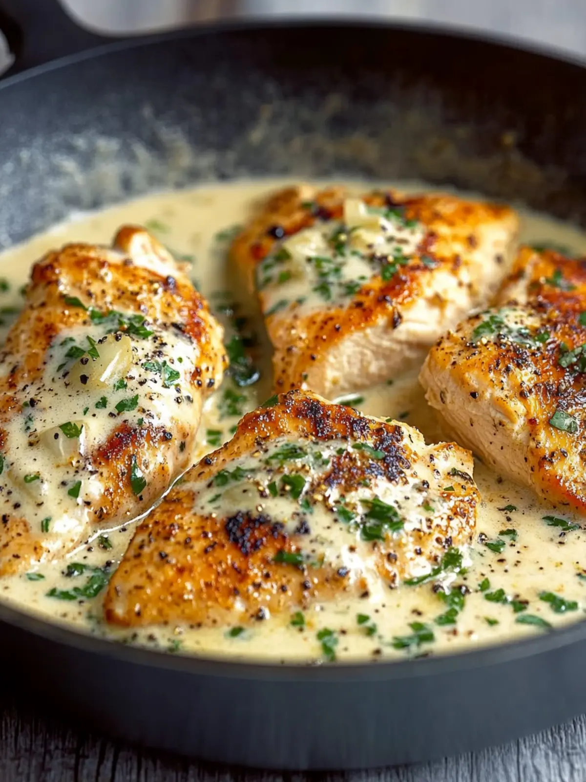 Creamy Garlic Chicken Skillet That's Low-Carb and Irresistibly Good 2 Creamy Garlic Chicken Skillet (Low-Carb)