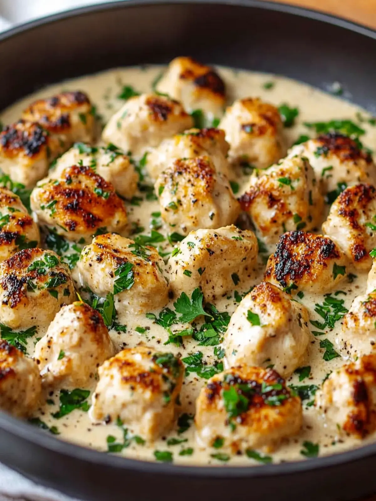 Creamy Garlic Chicken Bites That'll Make You Smile 4 Creamy Garlic Chicken Bites