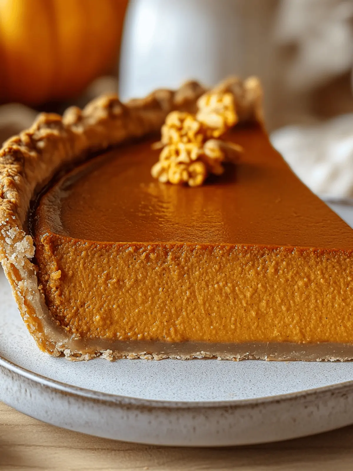 Crustless Pumpkin Pie  