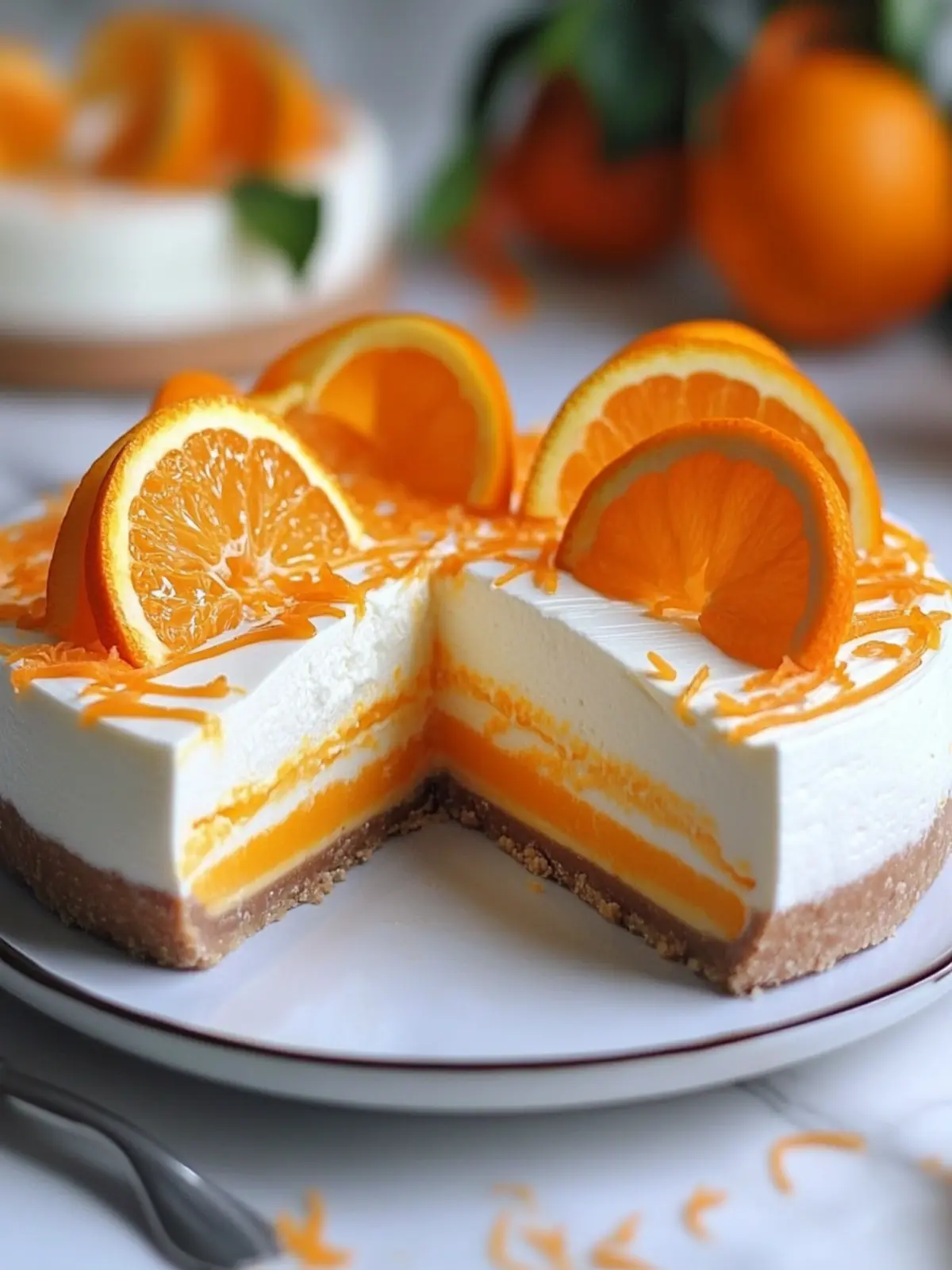 Light and Tangy No-Bake Orange Creamsicle Cheesecake Bliss 2 Light and Tangy No-Bake Orange Creamsicle Cheesecake