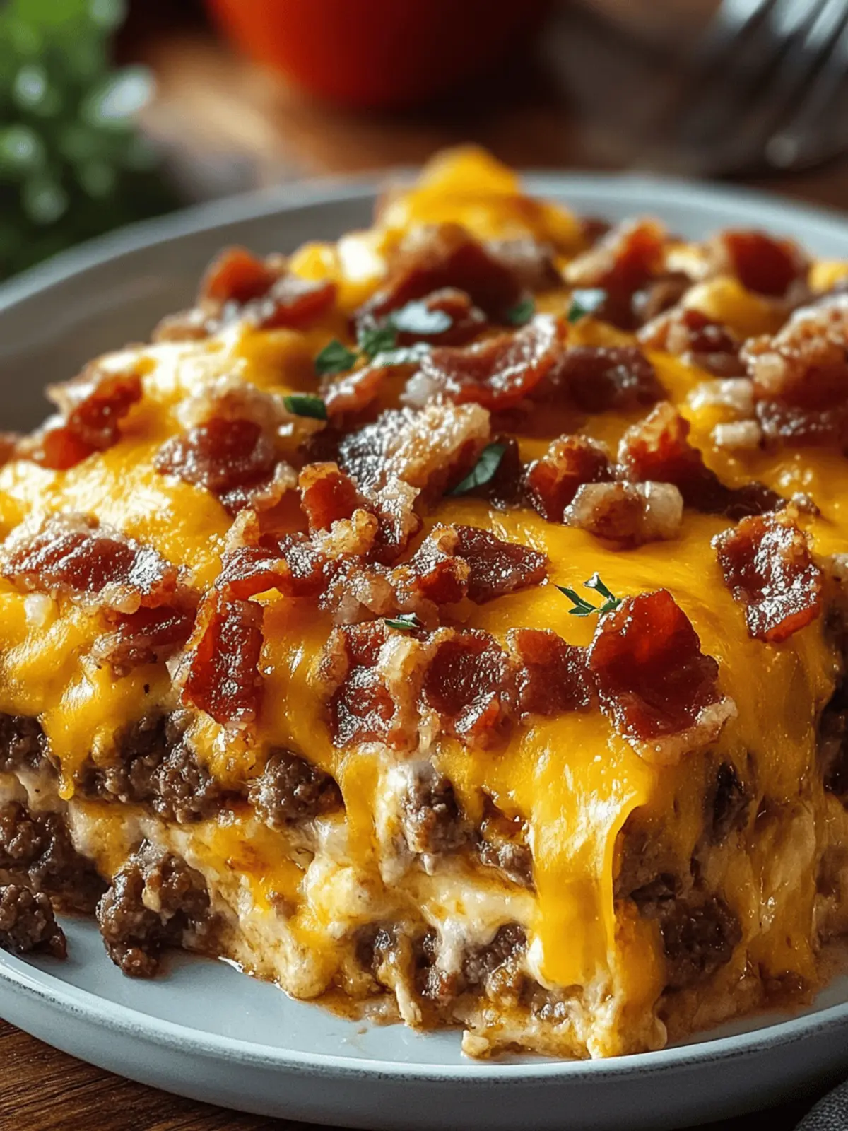 Bacon Cheeseburger Casserole: Comfort Food Done Right 2 Bacon Cheeseburger Casserole