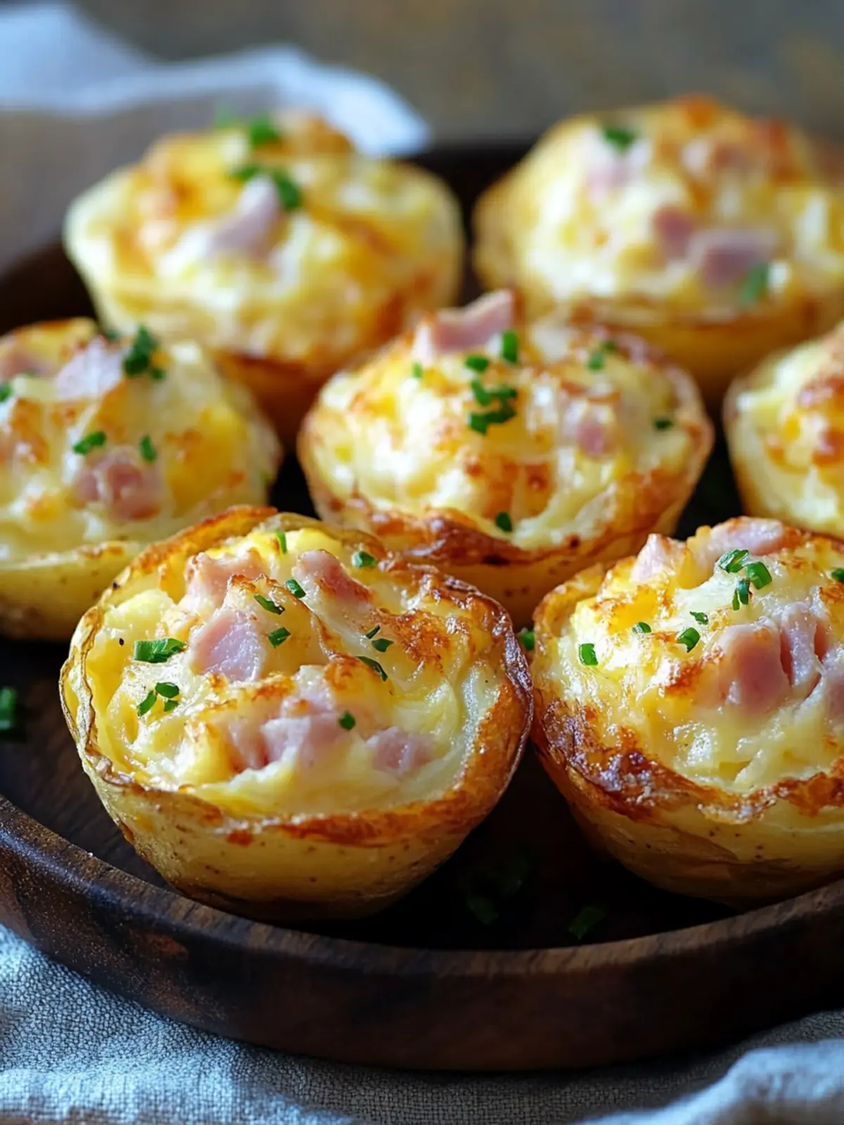 Creamy Ham, Potato & Cheese Breakfast Bites