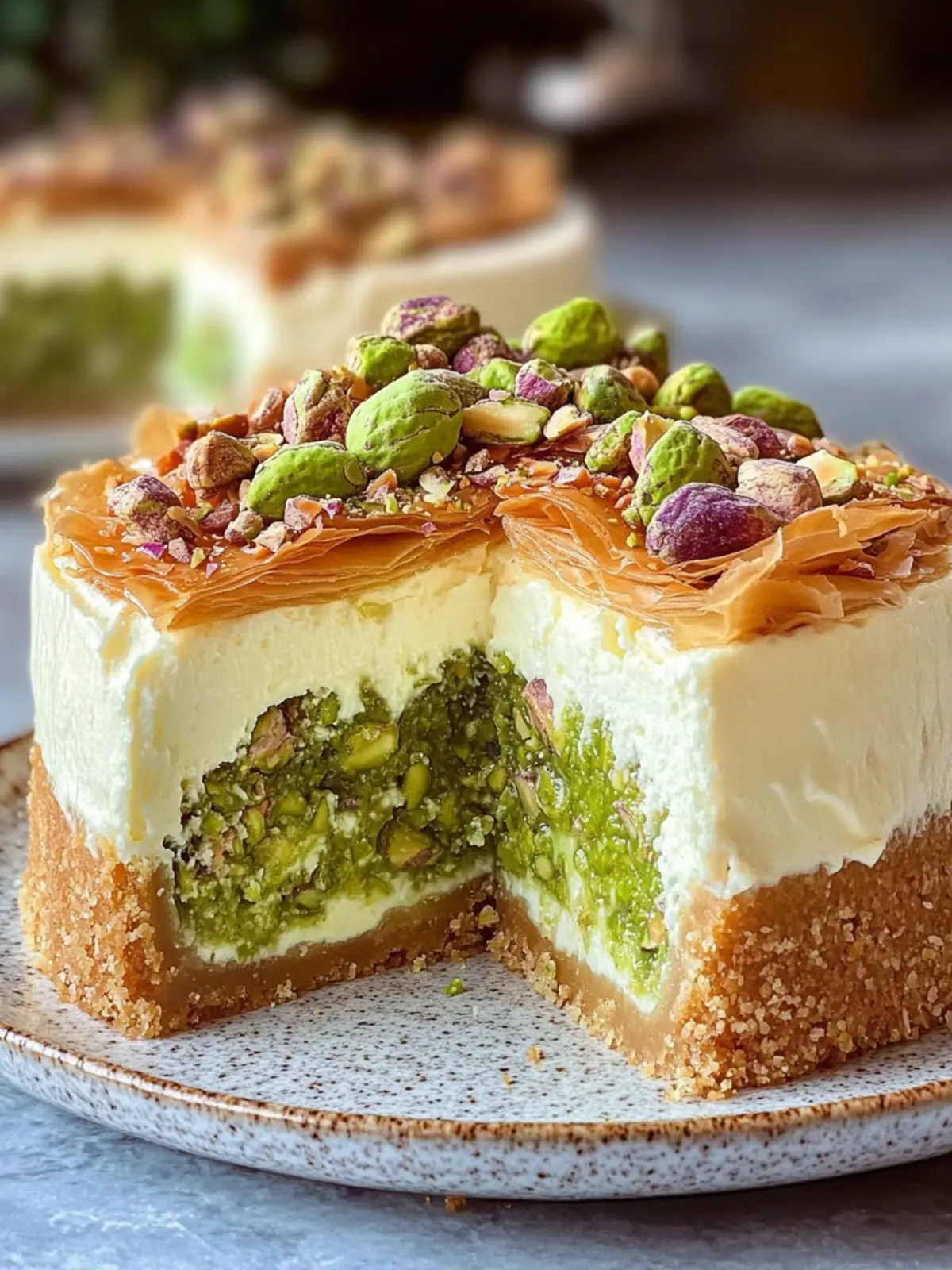 Baklava Pistachio Cheesecake: A Must-Try Sweet Sensation 3 Baklava Pistachio Cheesecake
