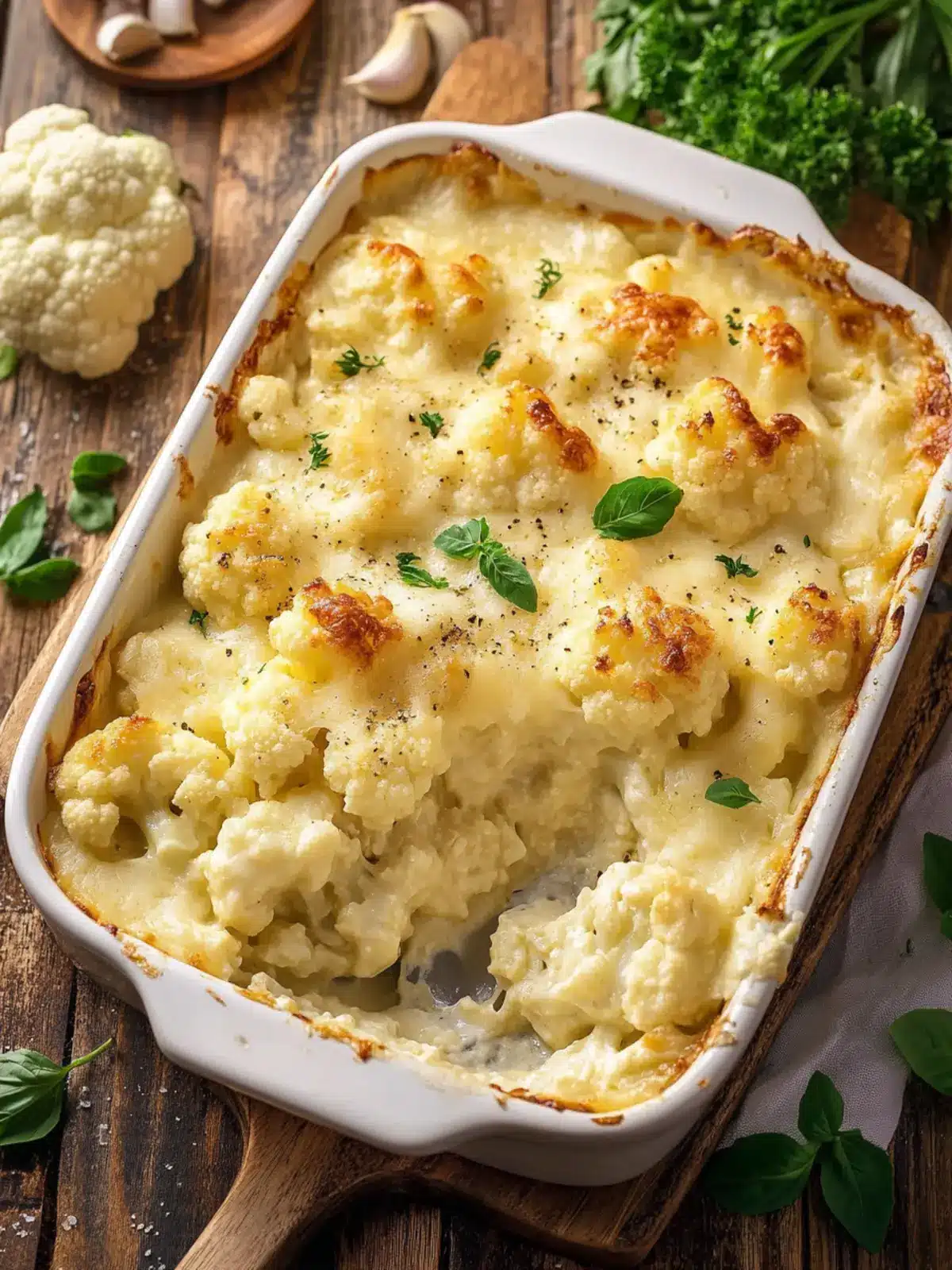 Cheesy Cauliflower Casserole: A Low Carb Comfort Classic 3 Cheesy Cauliflower Casserole