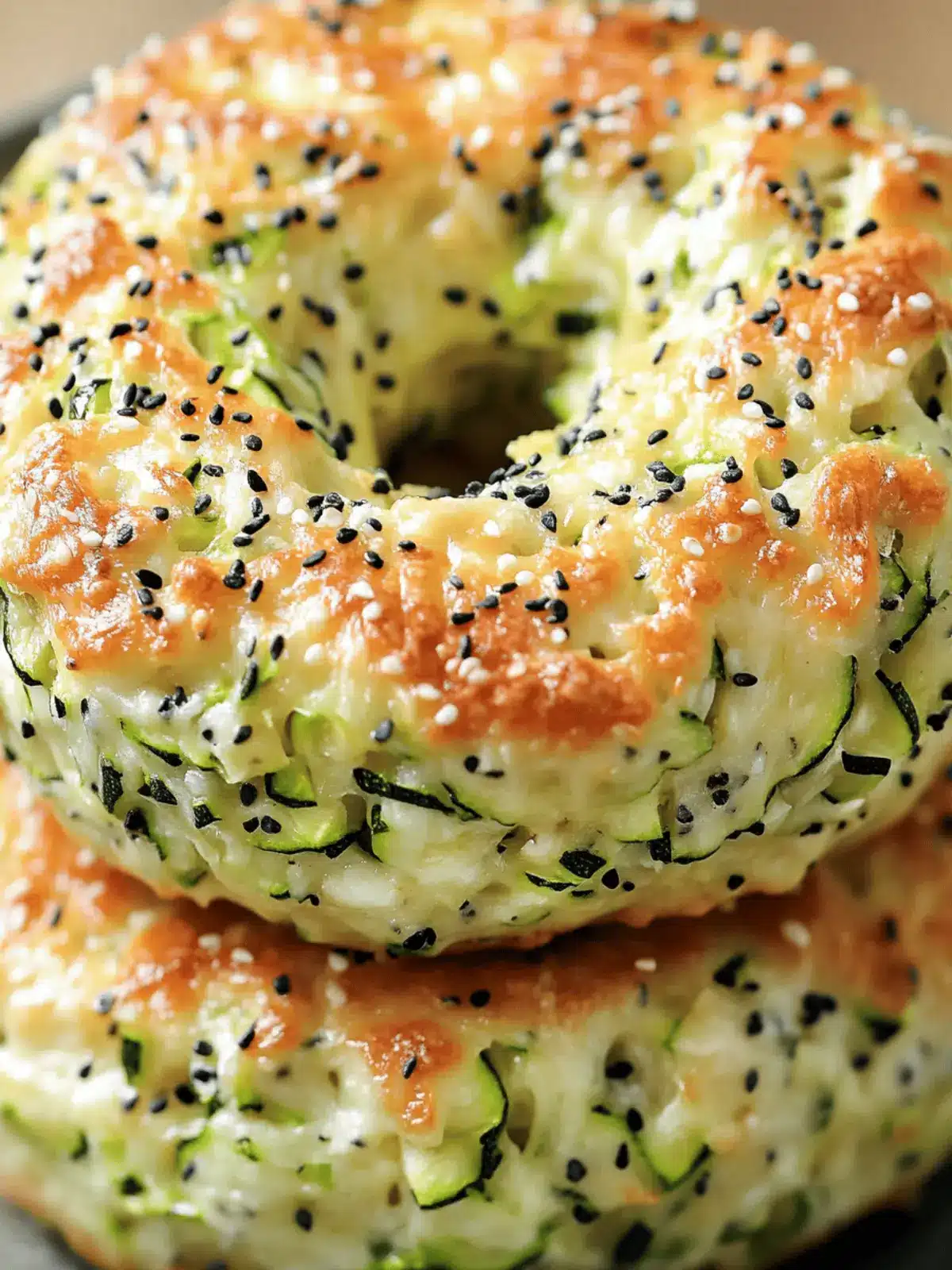 Zucchini Bagels (Low-Carb & Cheesy)