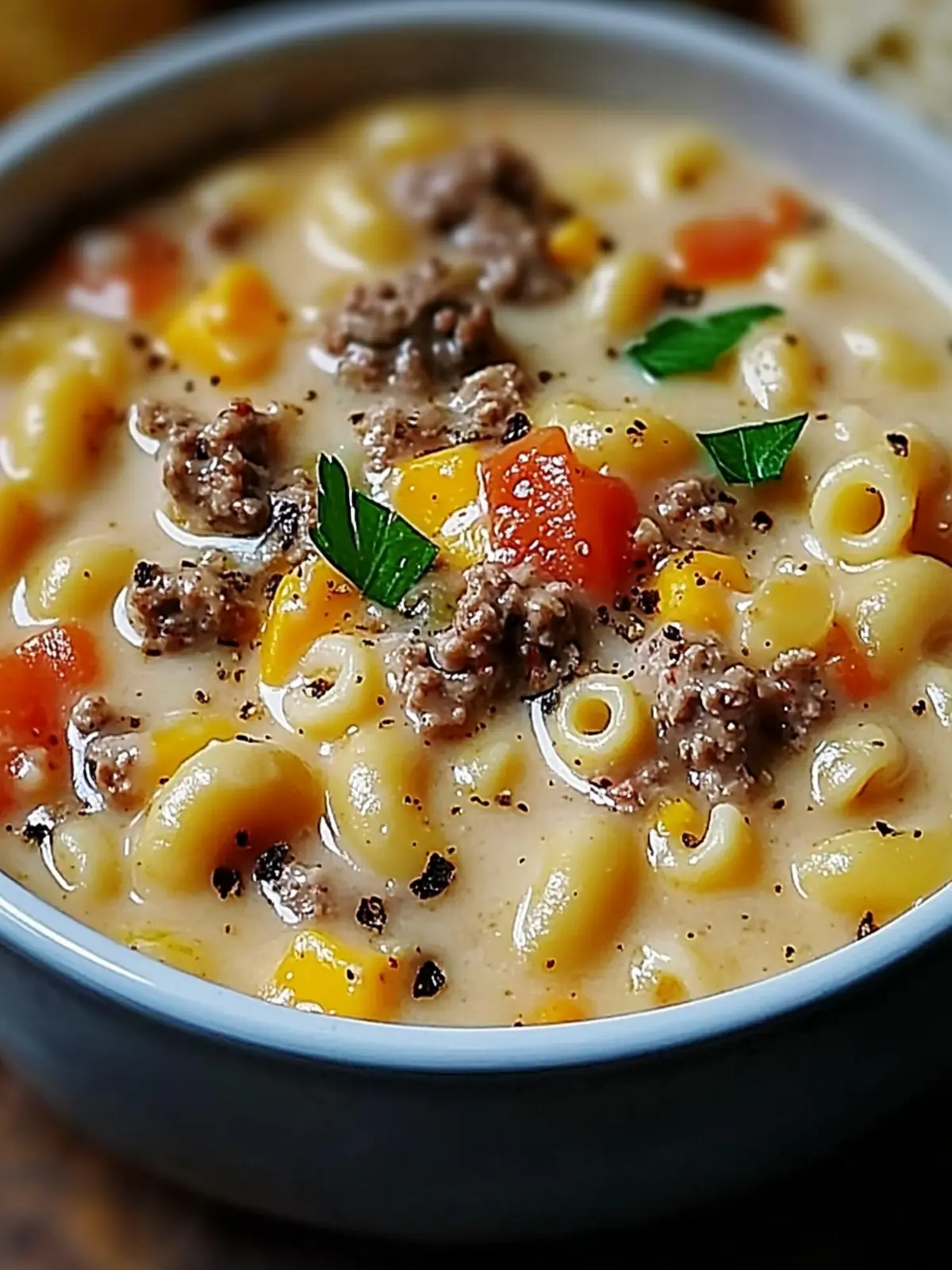Creamy Macaroni Cheeseburger Soup for Cozy Nights 4 Creamy Macaroni Cheeseburger Soup