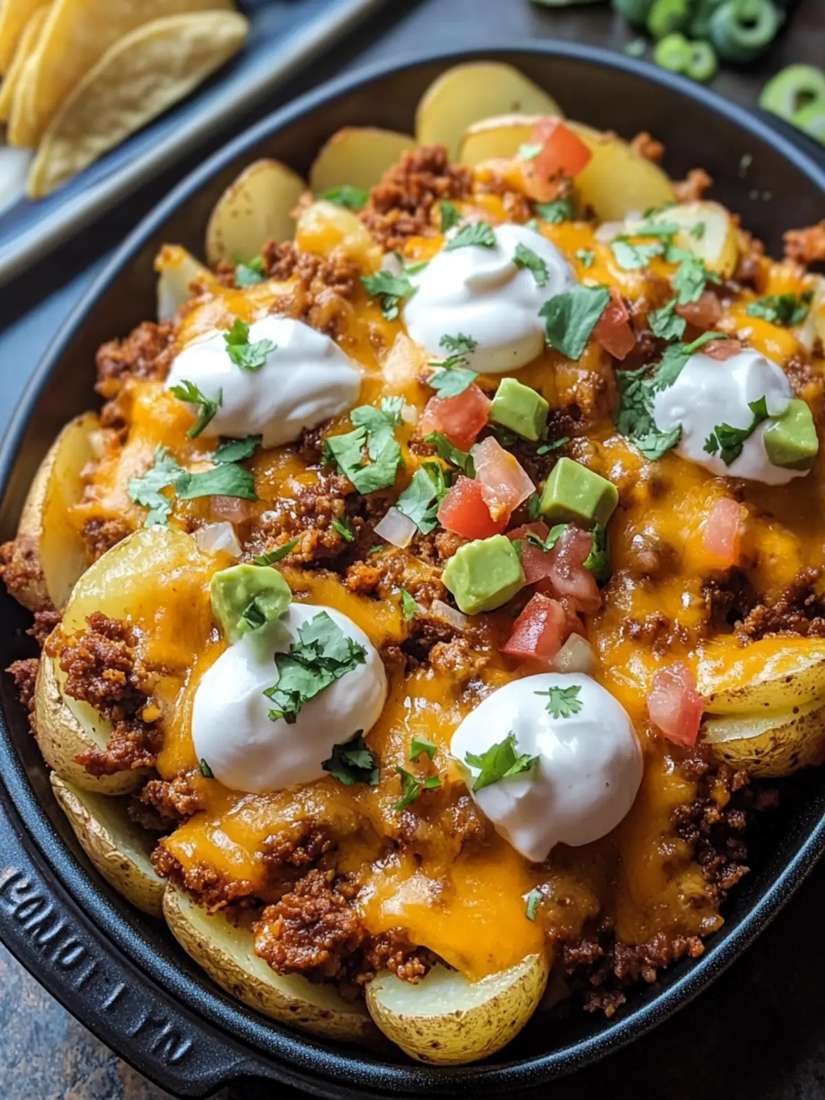 Cheesy Taco Potatoes