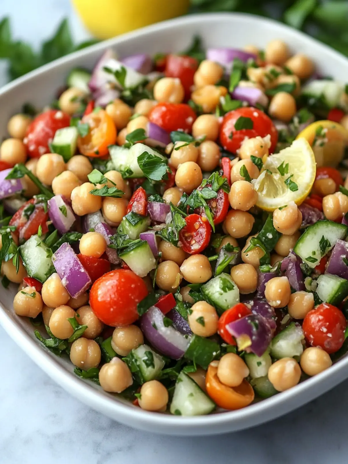 Mediterranean Chickpea Salad with Lemon Vinaigrette Bliss 3 Mediterranean Chickpea Salad with Lemon Vinaigrette: The Best Summer Dish
