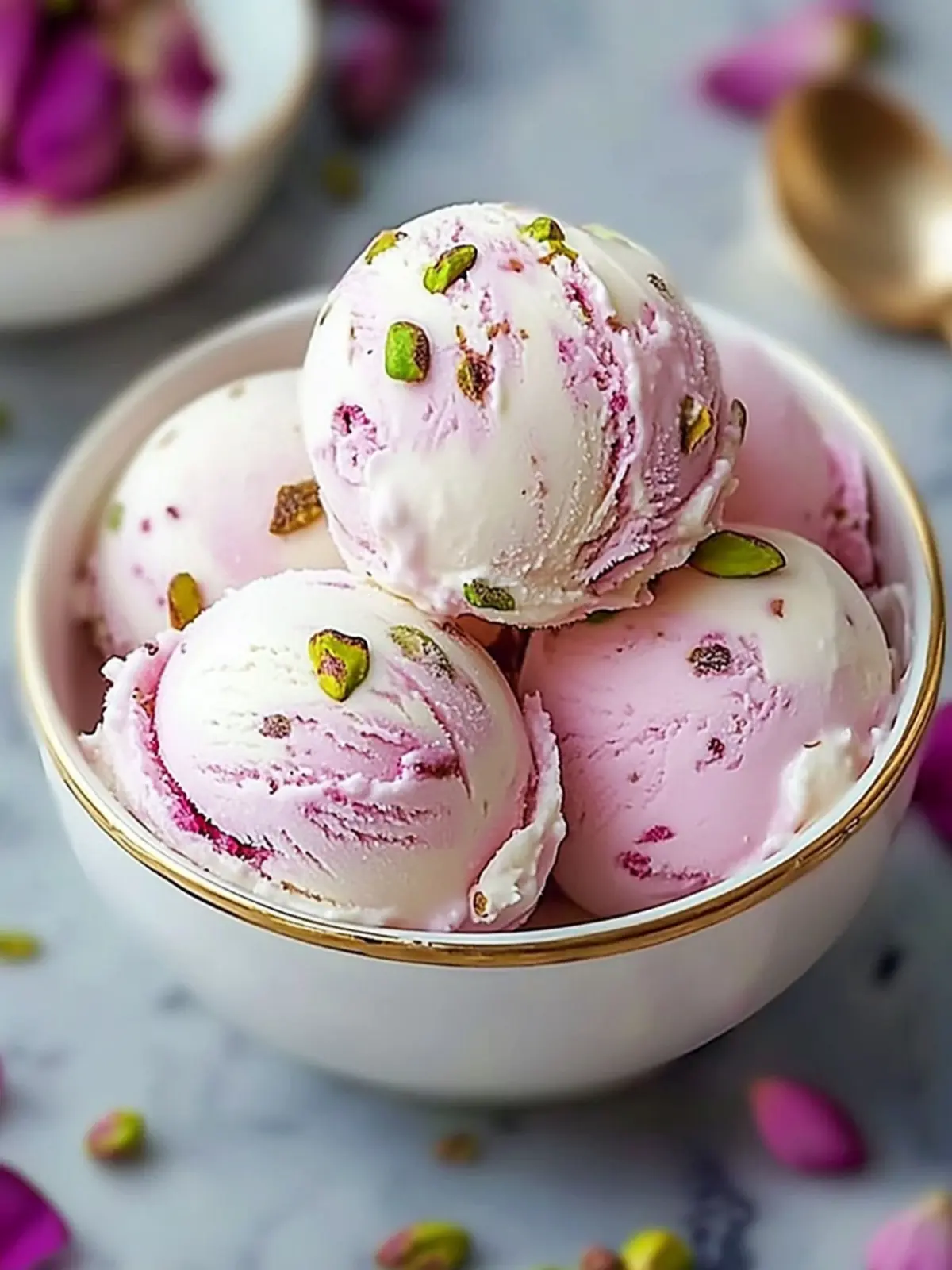Rose Pistachio Cheesecake Ice Cream: A Sweet, Decadent Delight 4 Rose Pistachio Cheesecake Ice Cream