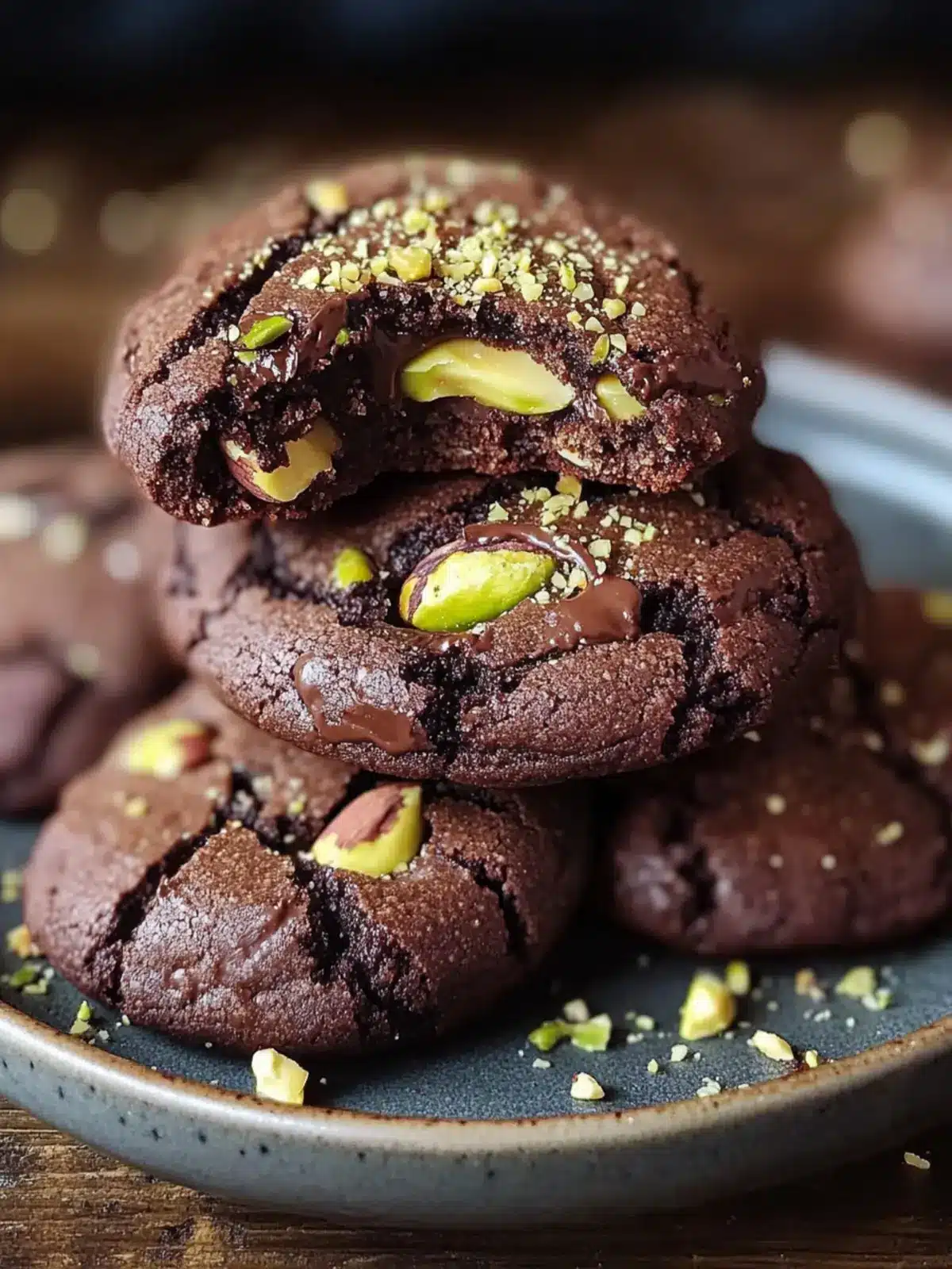 Indulge in Pistachio-Filled Chunky Chocolate Cookies Delight 2 Pistachio-Filled Chunky Chocolate Cookies