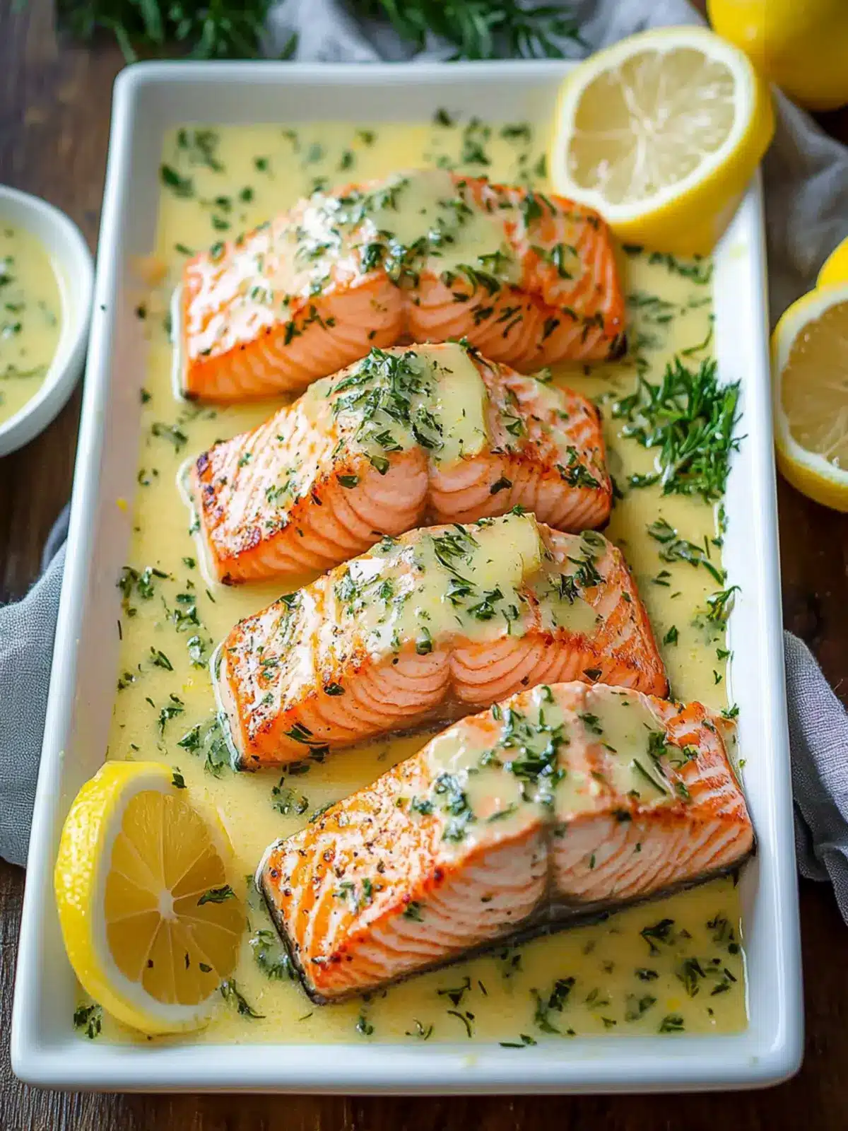 Savor Salmon with Garlic Lemon Butter Sauce Tonight! 3 Salmon with Garlic Lemon Butter Sauce