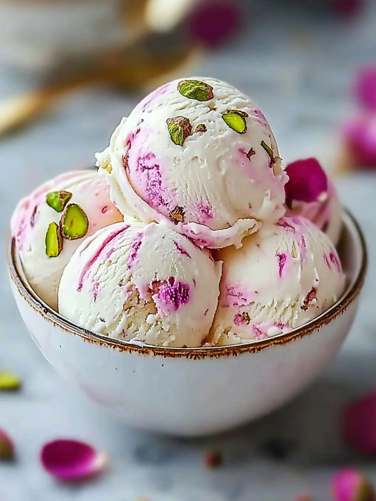 Rose Pistachio Cheesecake Ice Cream: A Sweet, Decadent Delight 2 Rose Pistachio Cheesecake Ice Cream