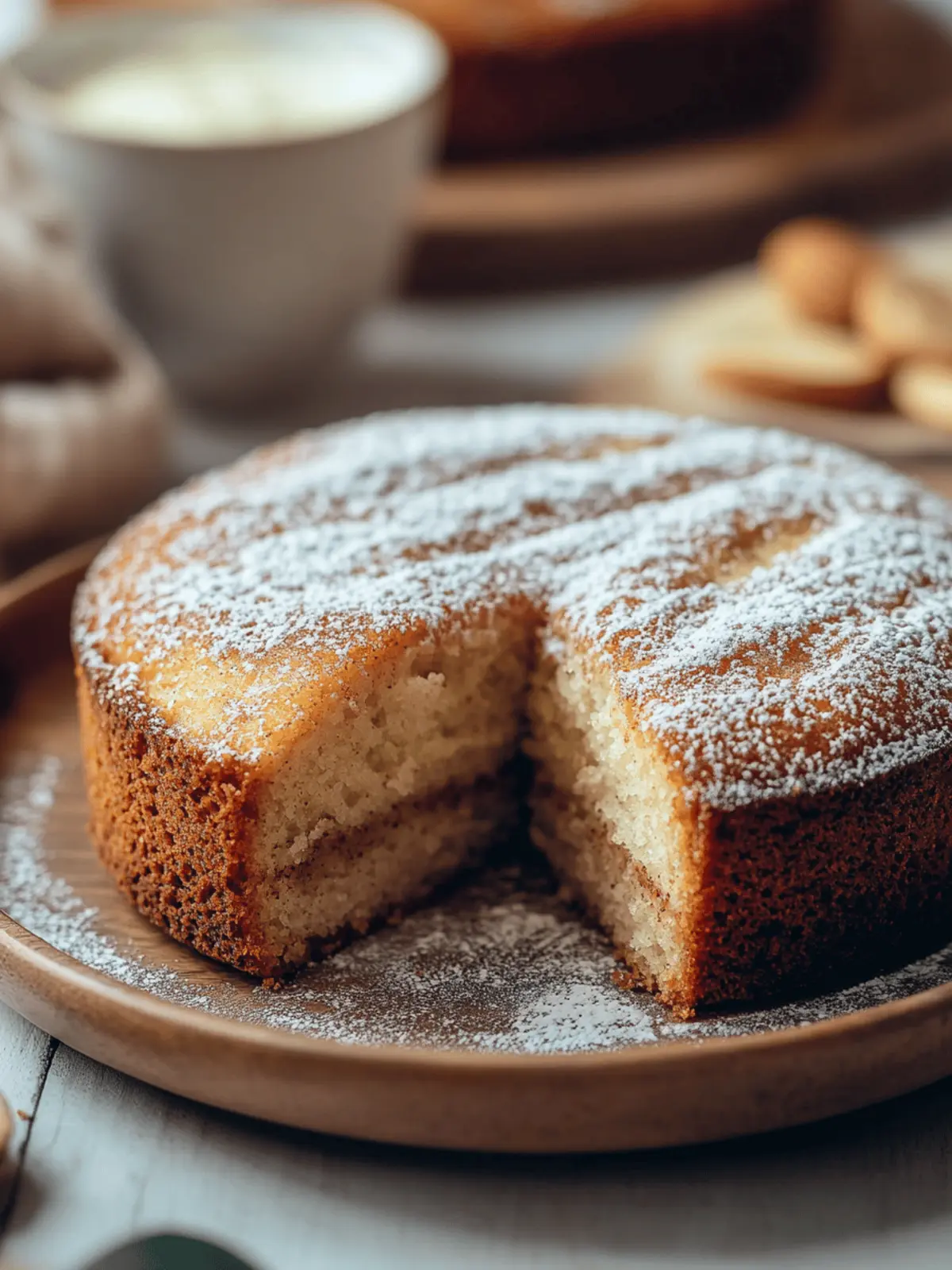 ALMOND FLOUR CINNAMON YOGURT CAKE   MOIST, LIGHT & GENTLY SPICED!