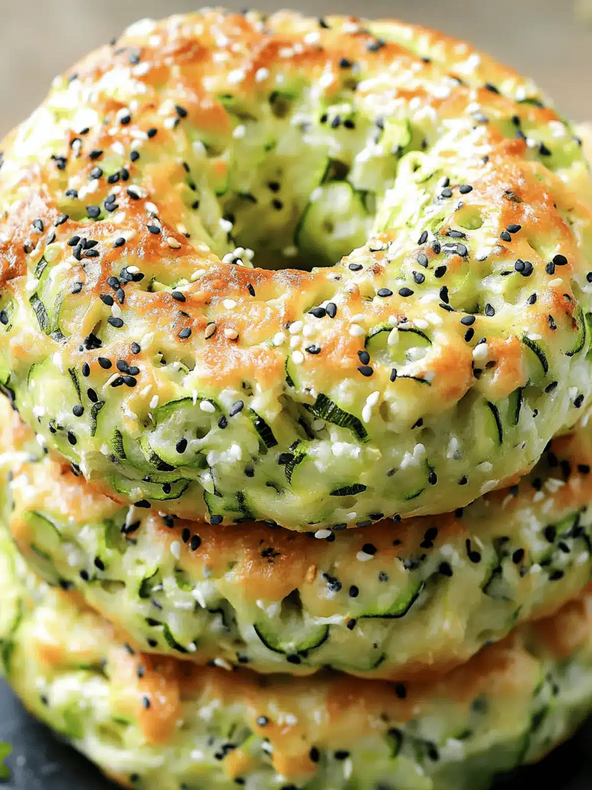 Zucchini Bagels (Low-Carb & Cheesy)