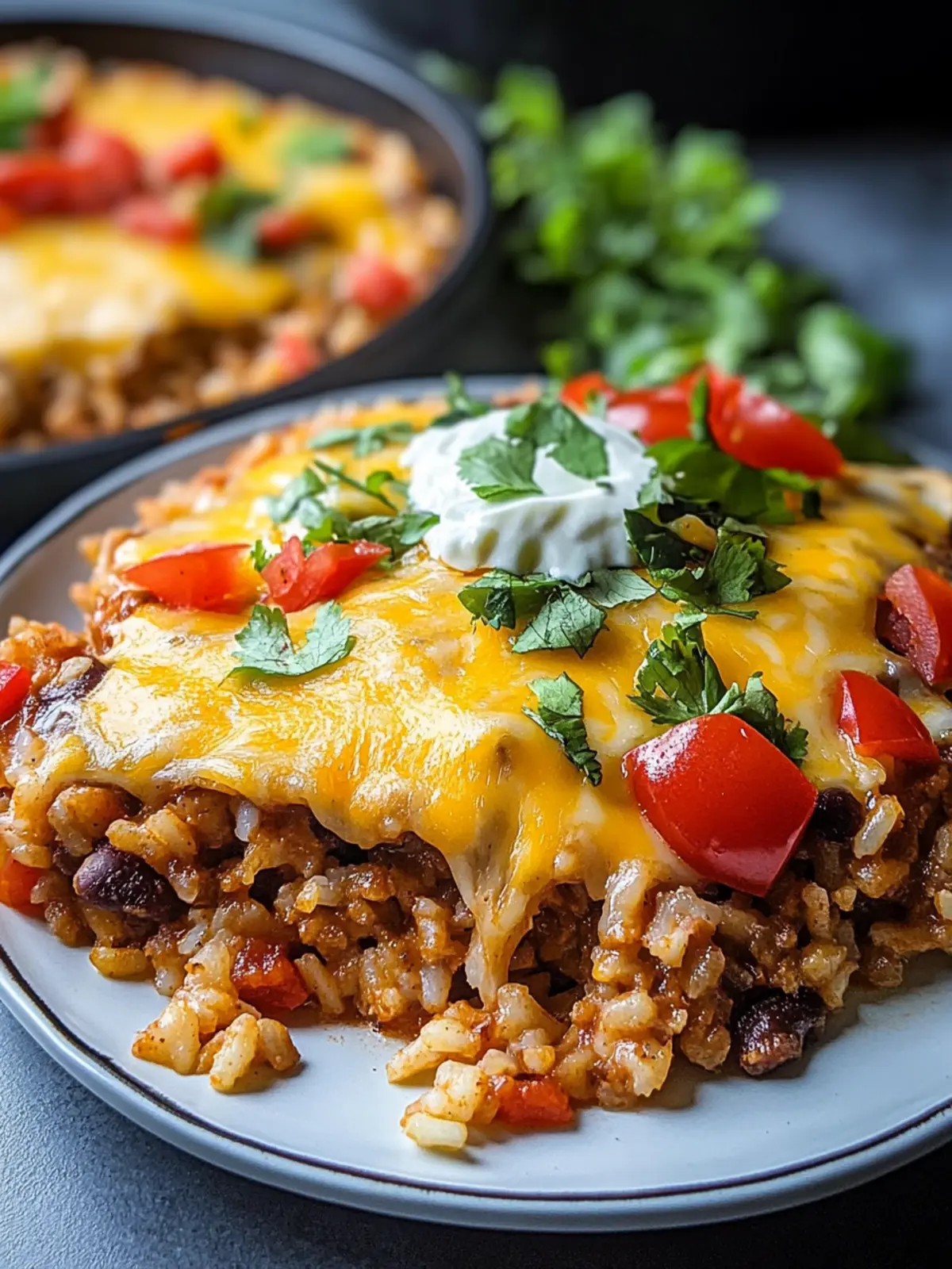 Cheesy Beef Enchilada Rice