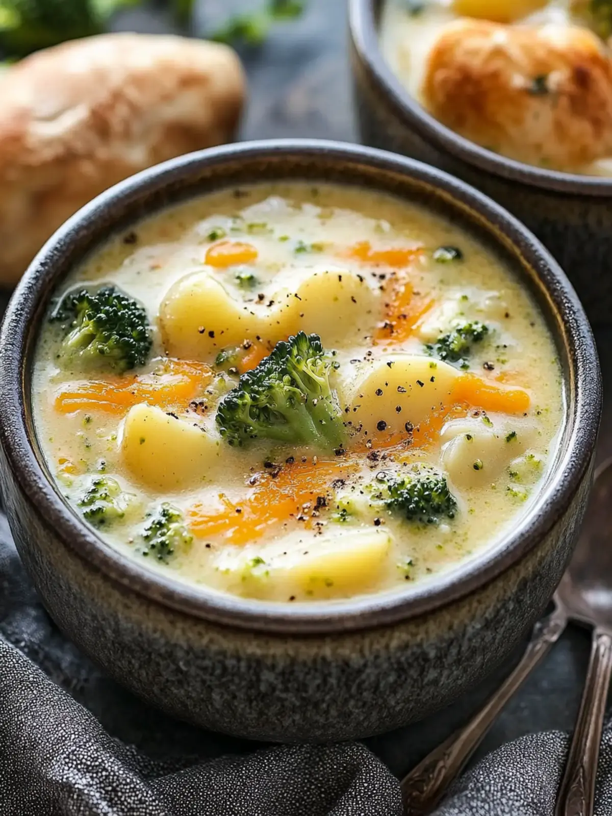 Slow Cooker Broccoli Cheddar Potato Soup